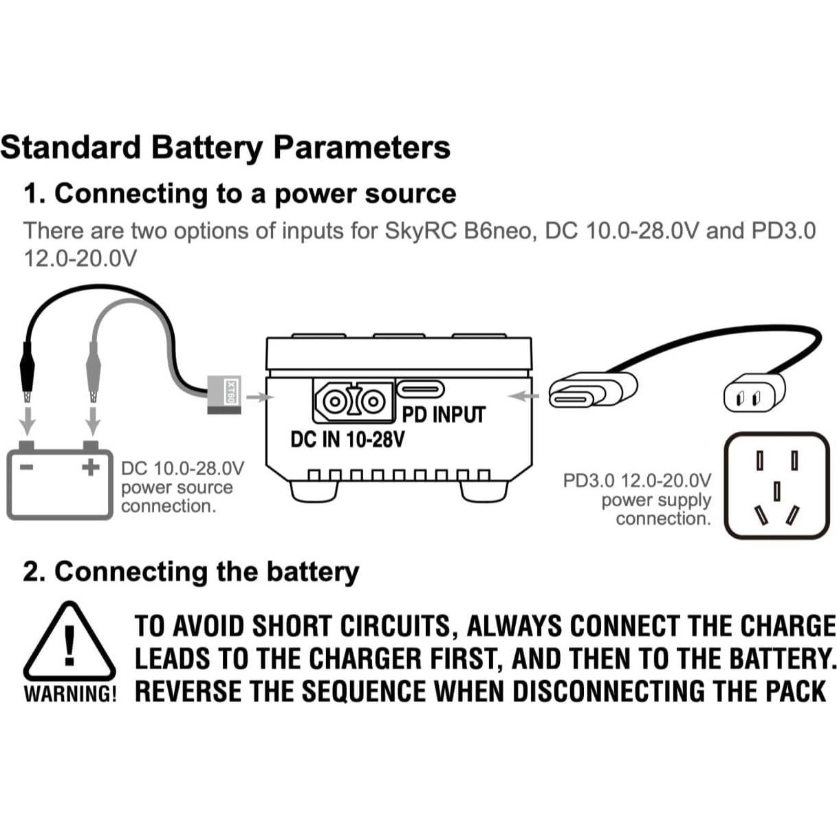 Cargador Lipo Balance SKYRC B6Neo 200W 1-6S DC/PD Azul-Rojo