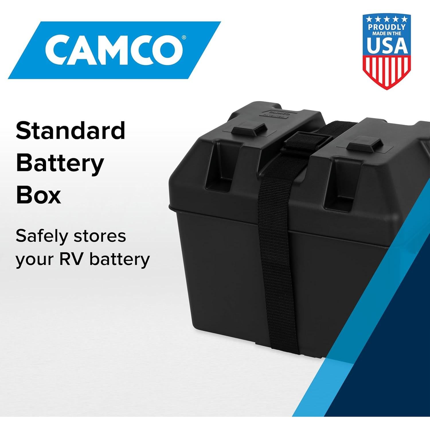 Caja de Batería Grande Camco 55373 para Grupo 27, 30, 31