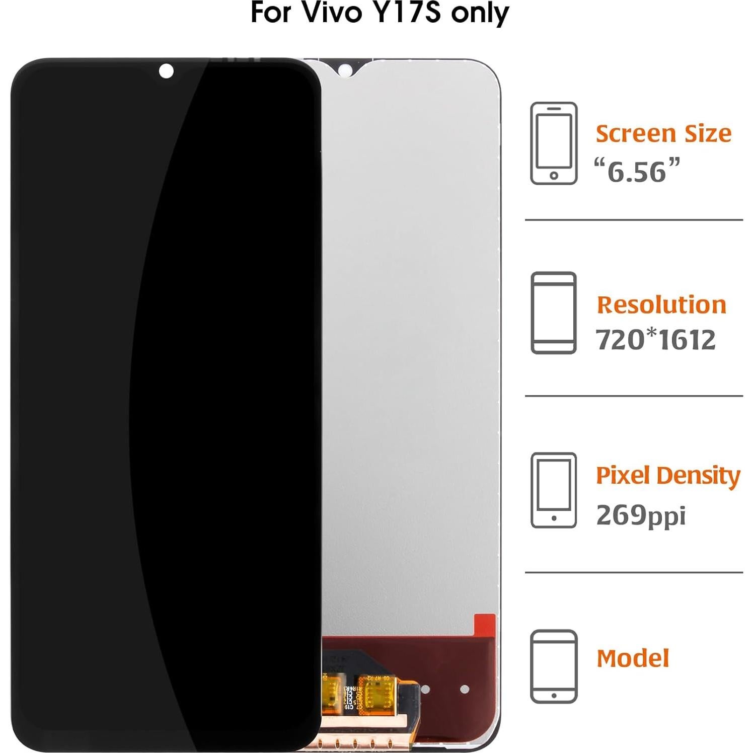 Reemplazo Pantalla A-MIND para Vivo Y17S 6.56" LCD Táctil