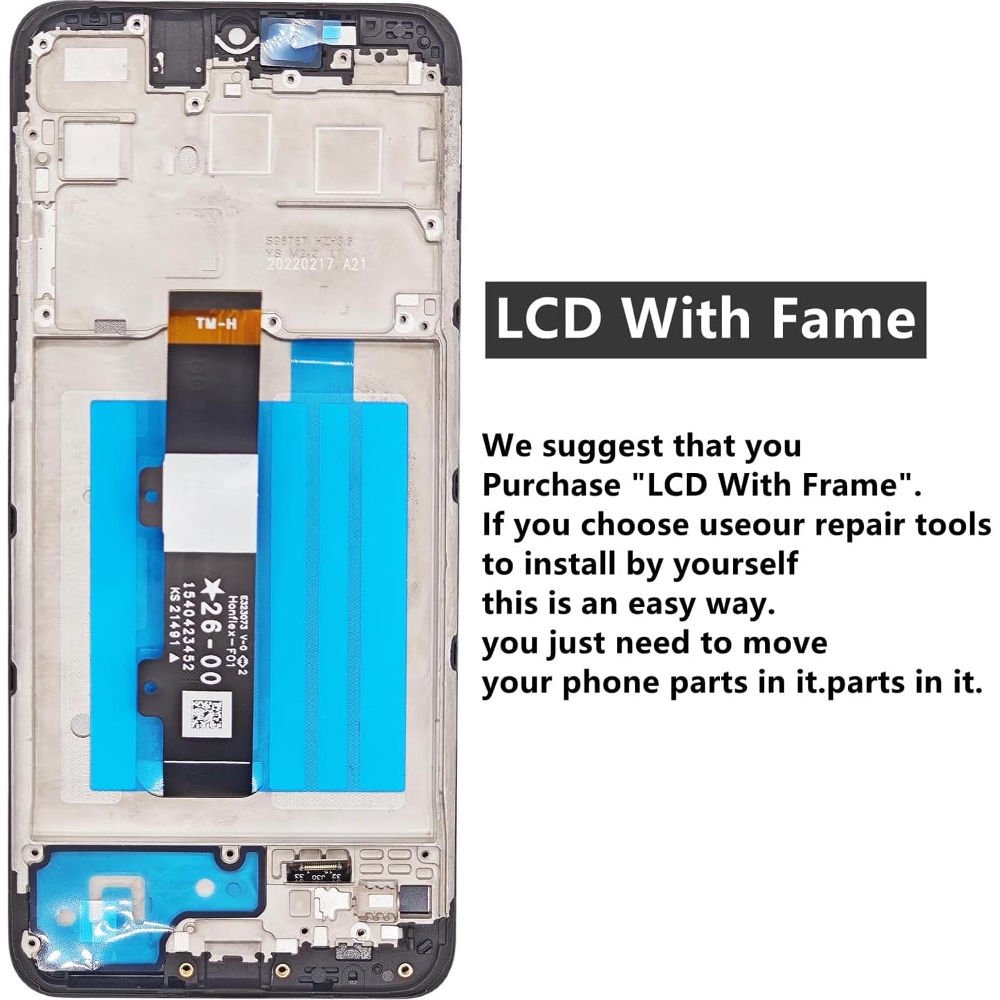 Reemplazo Pantalla LCD Motorola G Pure XT2163 Negro con Marco