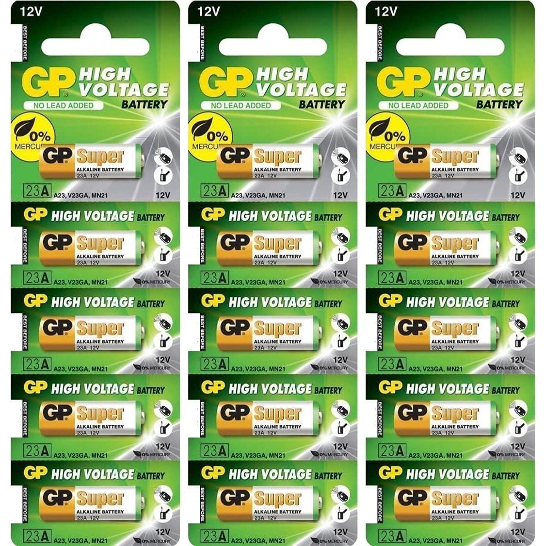 Baterías Alcalinas GP 23AE Ultra 12V - 15 Piezas