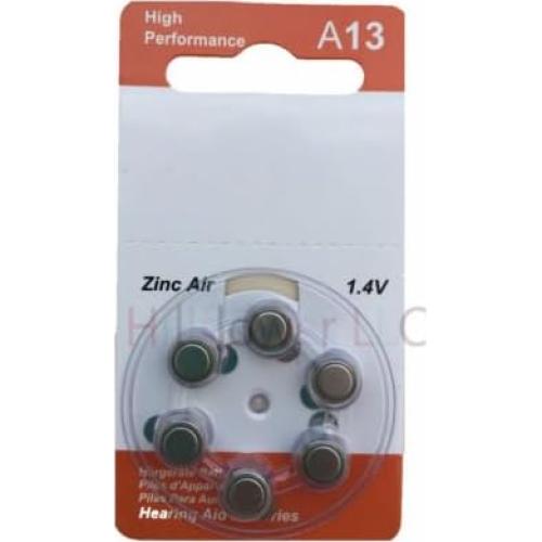 Baterías de Óxido de Zinc A13 Hillflower 300 Piezas 1.45V