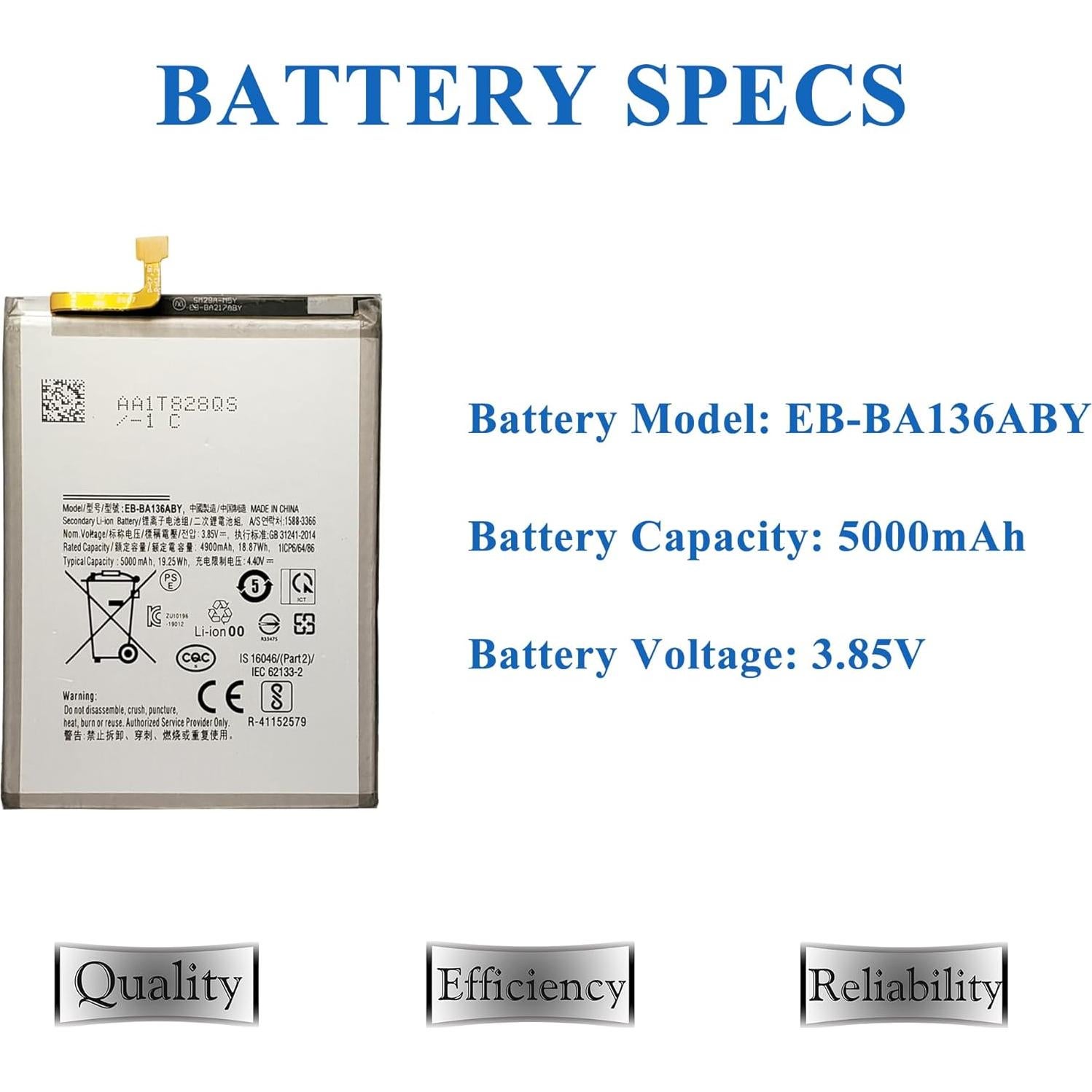 Batería de Reemplazo MAXSHARKS para Galaxy A13 5G EB-BA136ABY