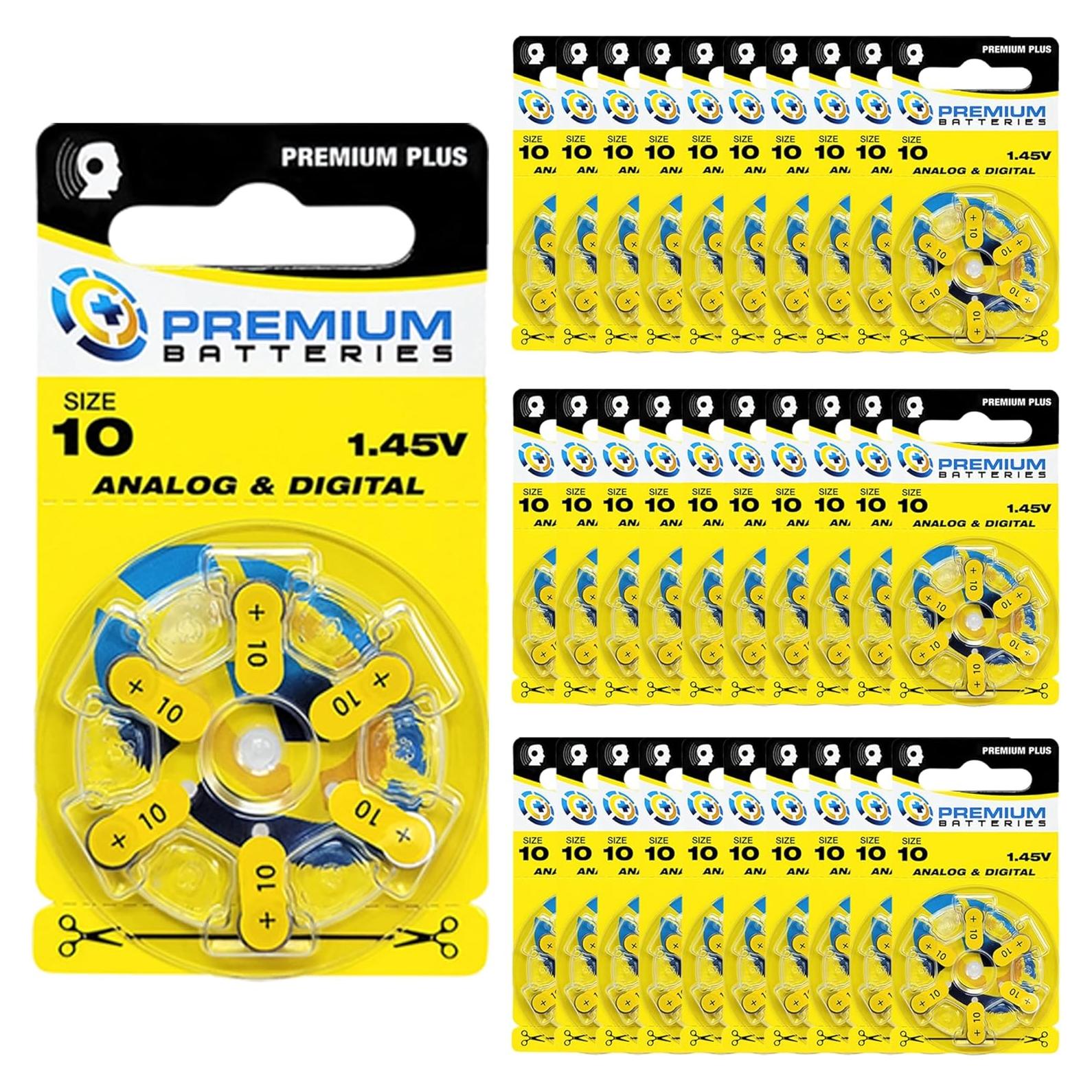 Baterías Premium 1.45V Tamaño 10 para Audífonos - 180 Unidades