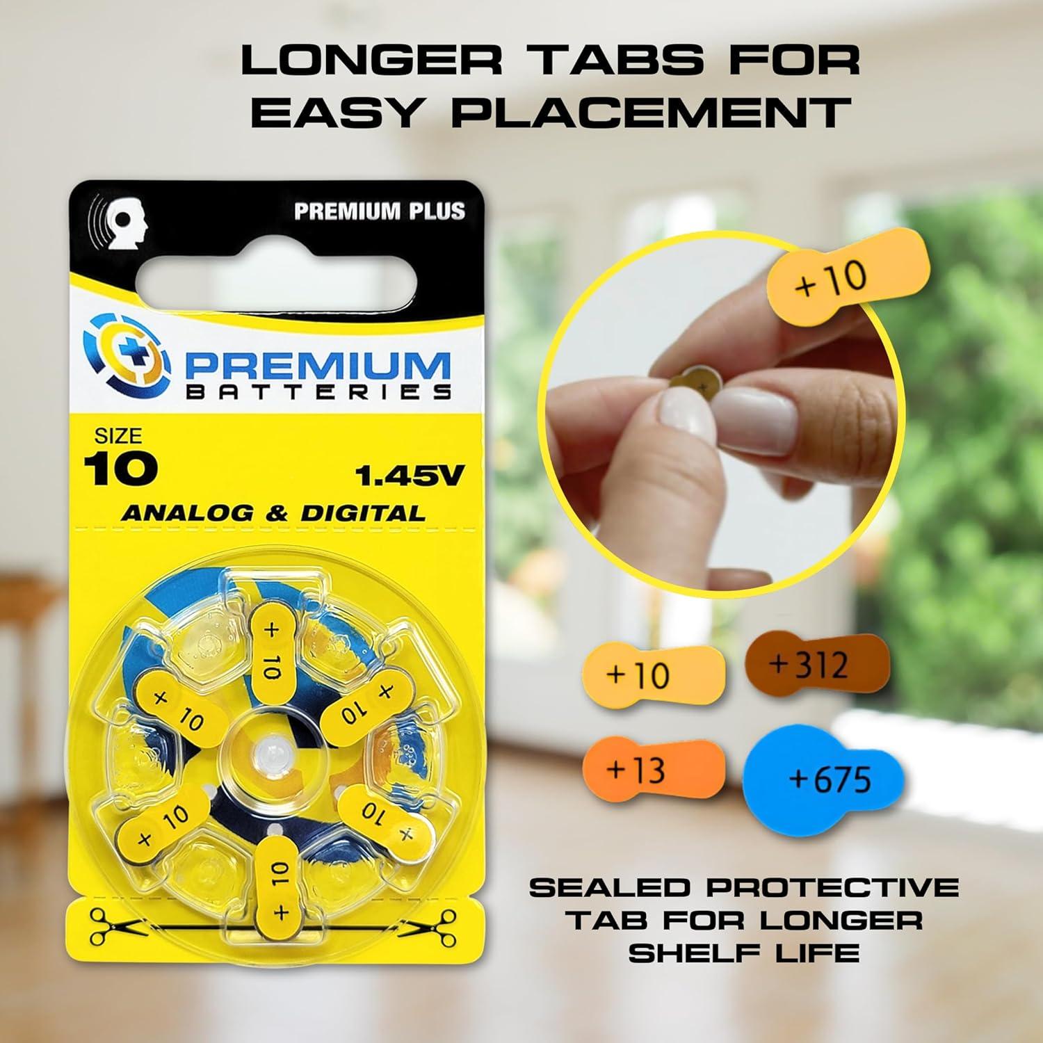 Baterías Premium 1.45V Tamaño 10 para Audífonos - 180 Unidades