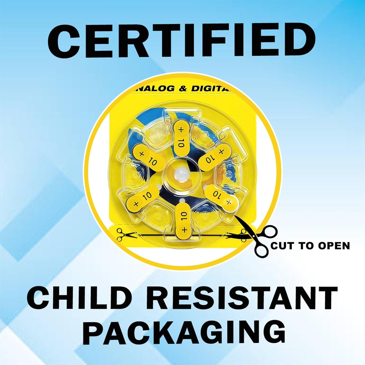 Baterías Premium 1.45V Tamaño 10 para Audífonos - 180 Unidades