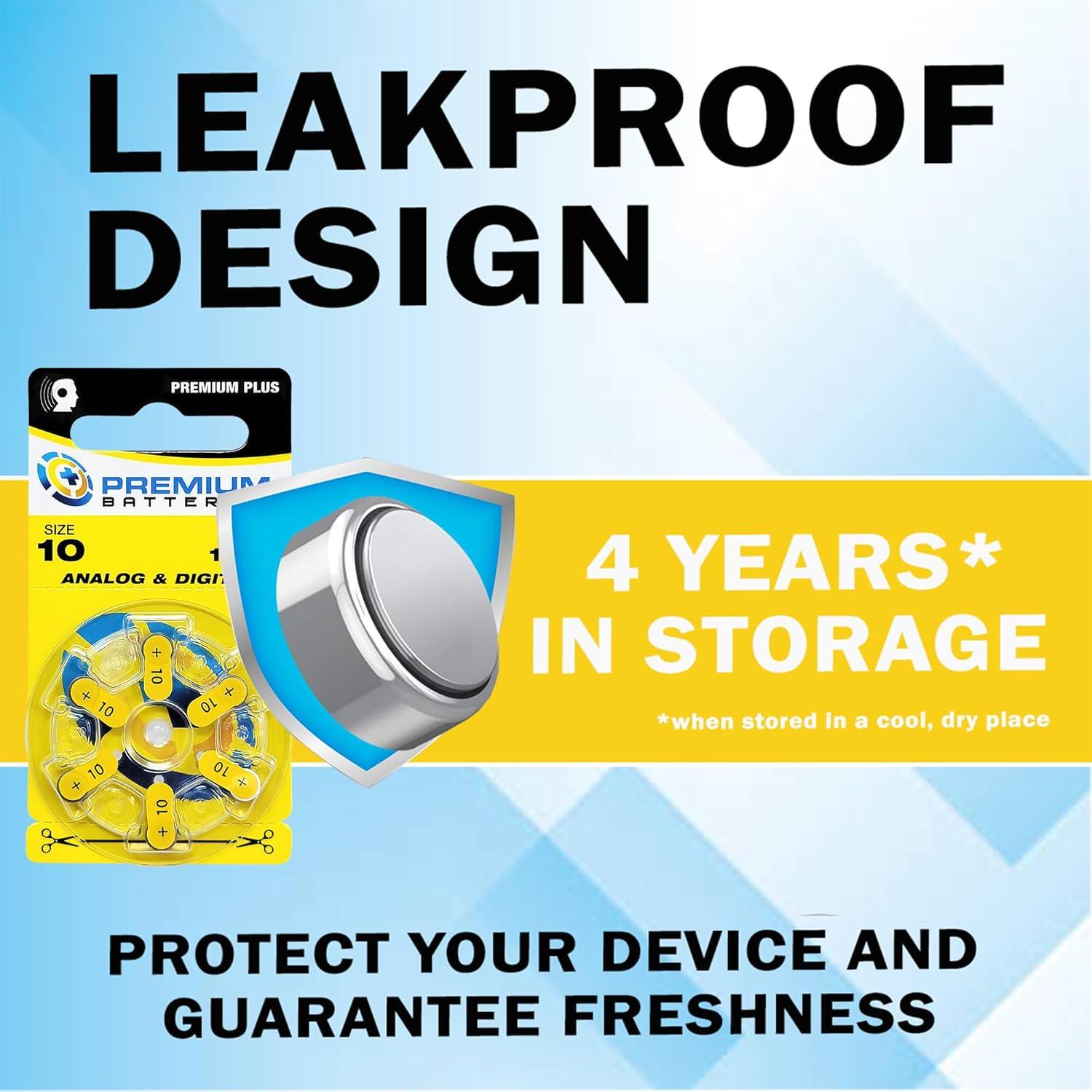 Baterías Premium 1.45V Tamaño 10 para Audífonos - 180 Unidades