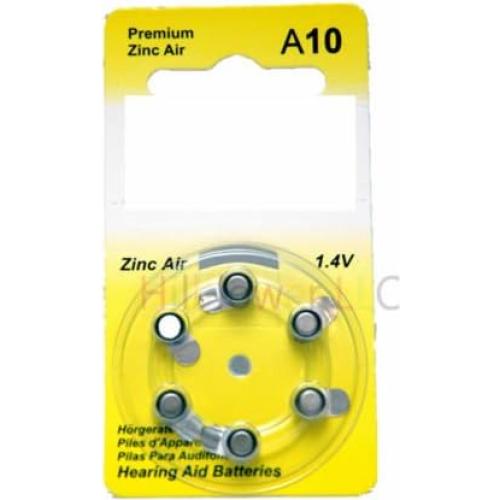 Baterías de Óxido de Zinc 1.45V Hillflower A10 18 Piezas