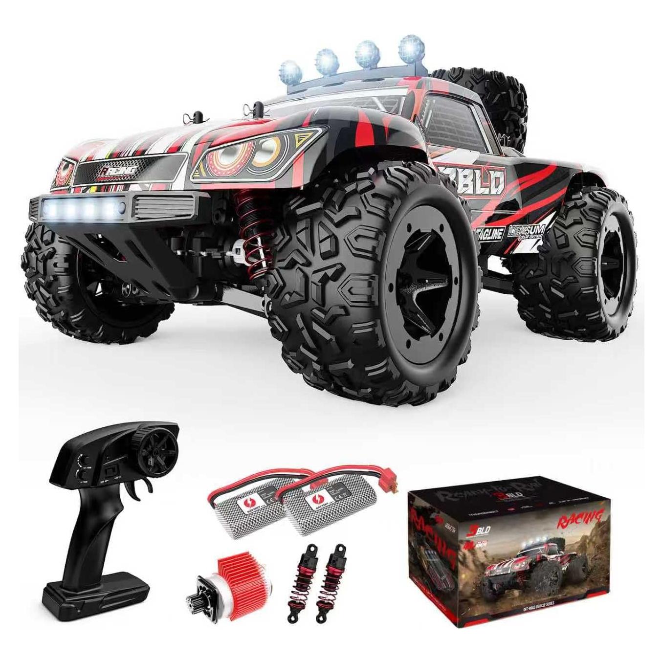 Coche RC Off Road 4X4 BBLD 1/18 Rojo 40KM/H Impermeable