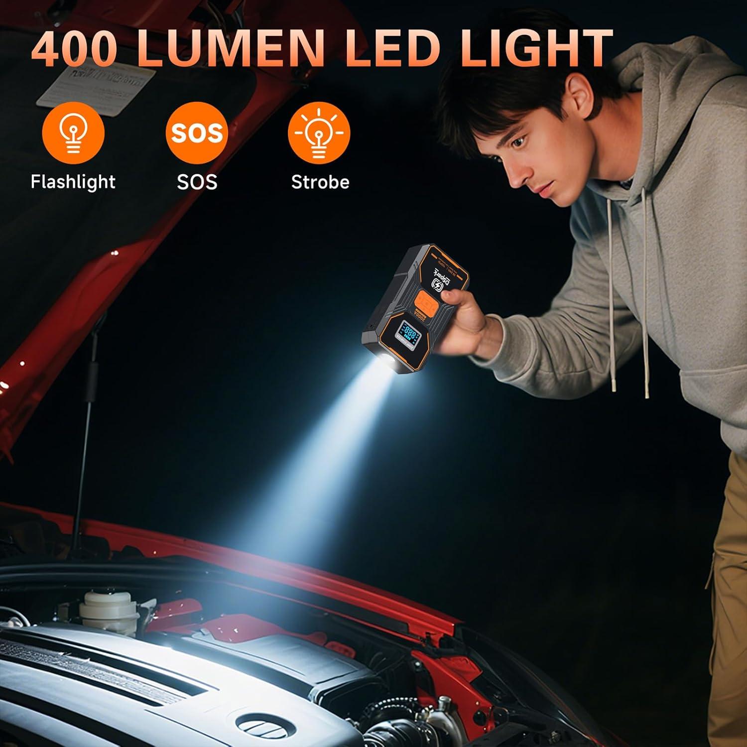 Arrancador de Salto Dspark B31 2000A con Compresor 150PSI