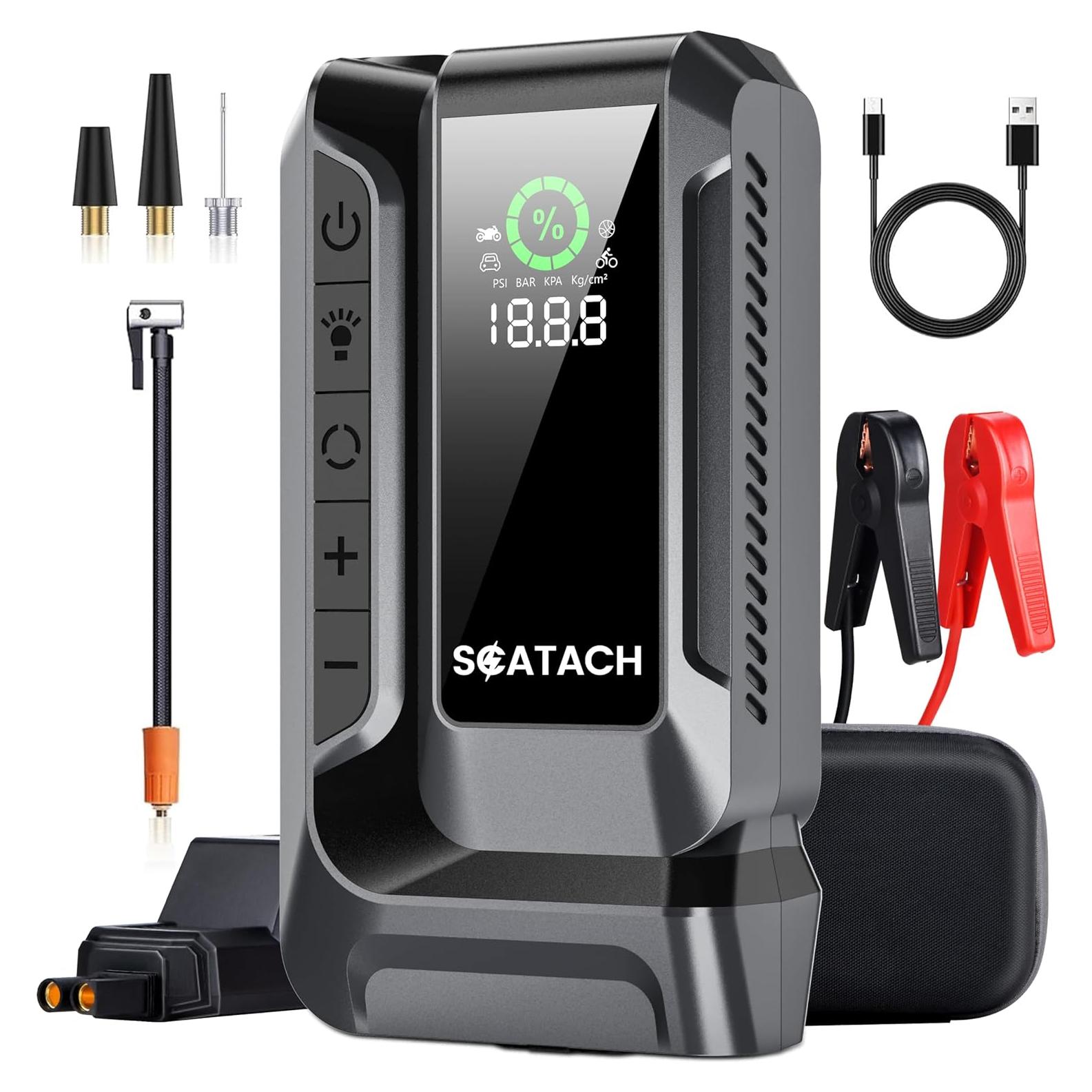 Arrancador de Coche Scatach Q16 5000A con Compresor 150PSI