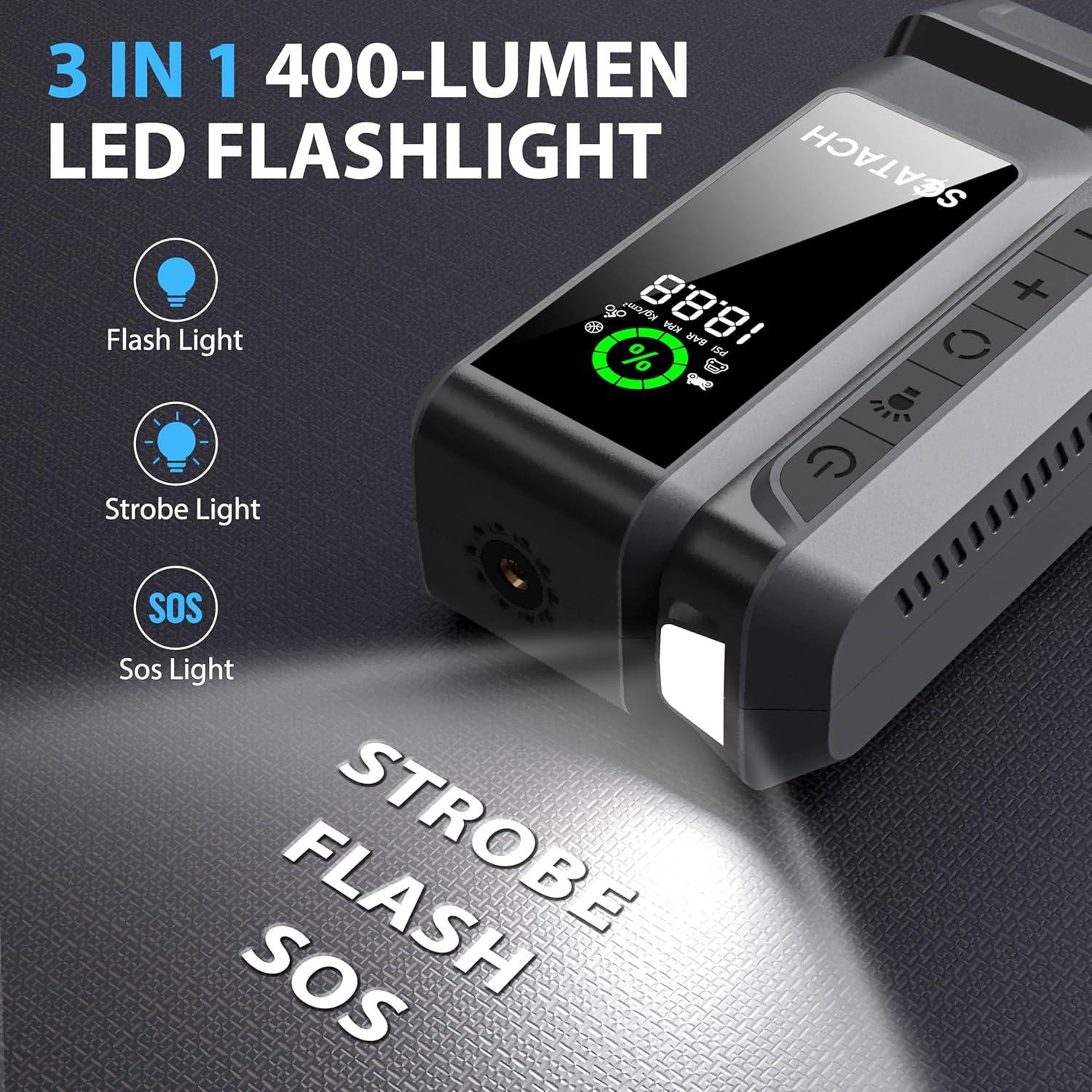 Arrancador de Coche Scatach Q16 5000A con Compresor 150PSI