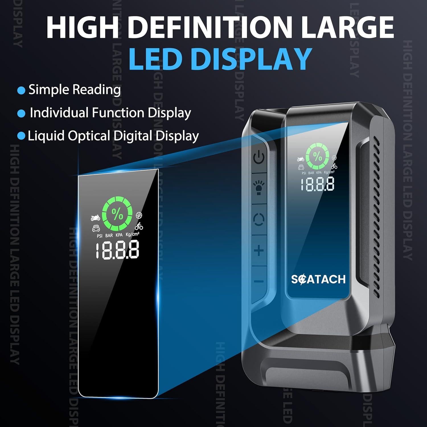 Arrancador de Coche Scatach Q16 5000A con Compresor 150PSI