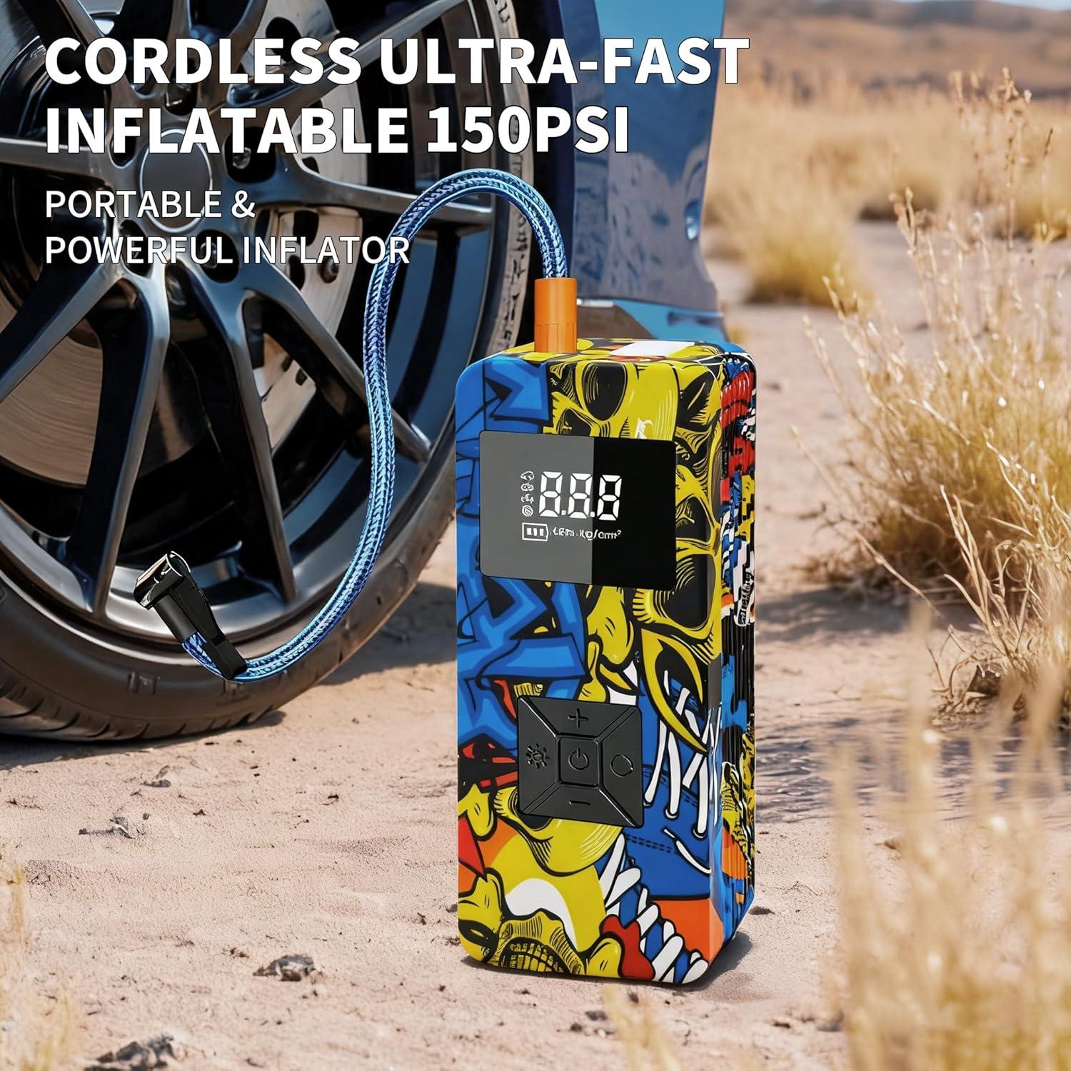 Arrancador de Salto EDOMOL LX0301 con Compresor 8000A 150PSI