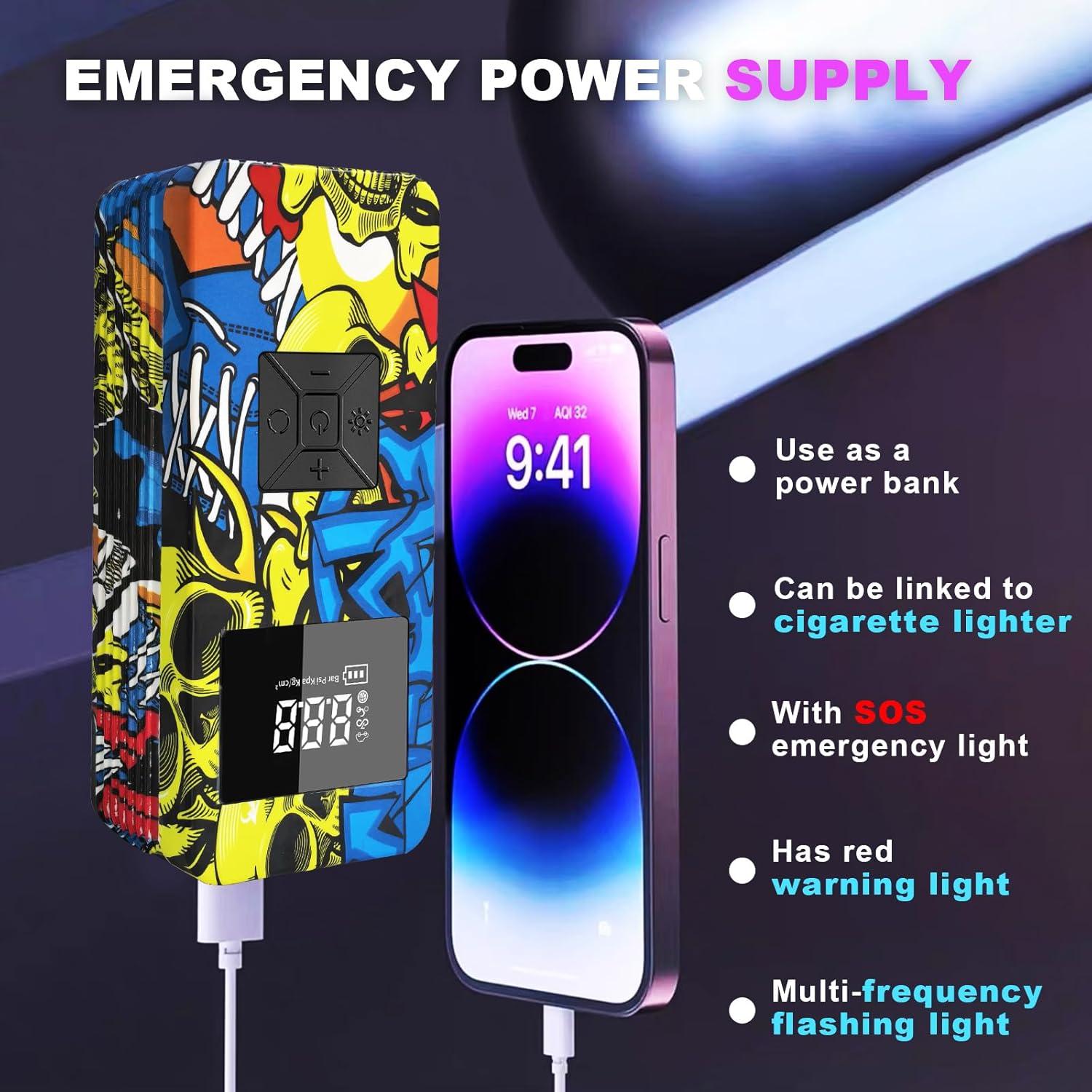 Arrancador de Salto EDOMOL LX0301 con Compresor 8000A 150PSI