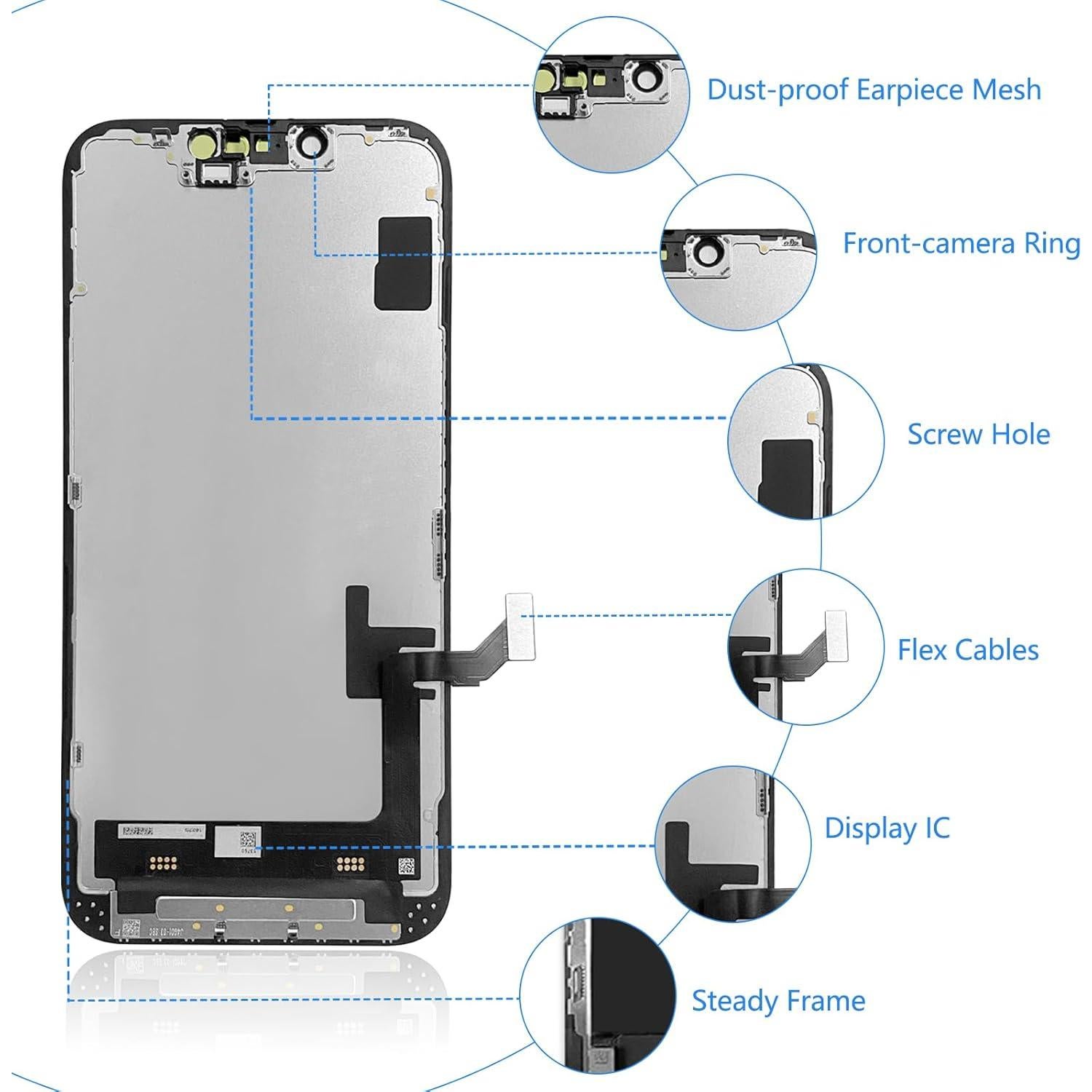 Reemplazo Pantalla LCD 3D Touch para iPhone 14 Diykitpl 6.1"