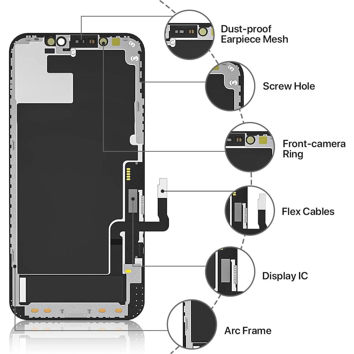 Reemplazo Pantalla HD iPhone 12/12 PRO 6.1" con Herramientas