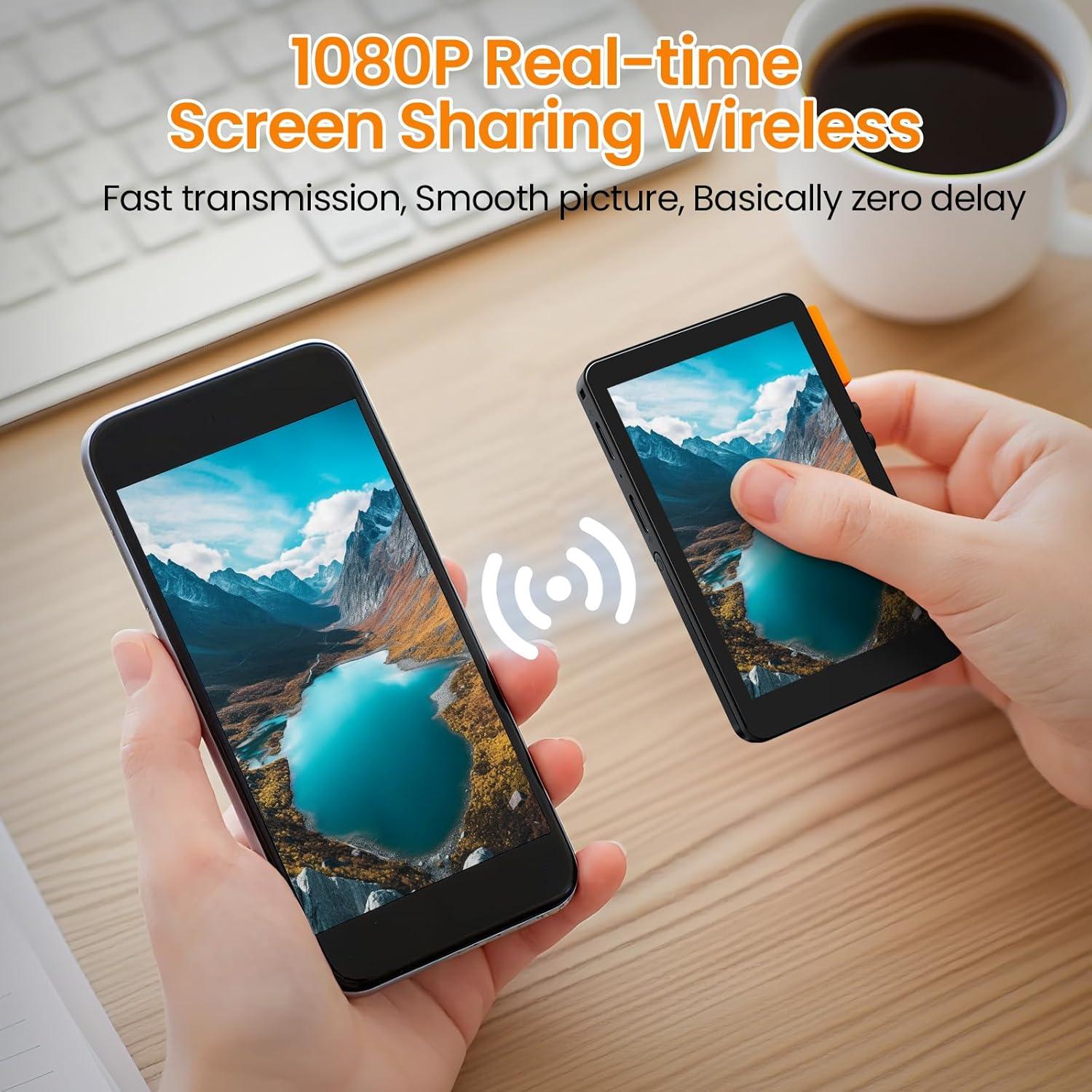 Monitor Selfie KZO X40F Inalámbrico 10.7x6.7cm HD para Vlog