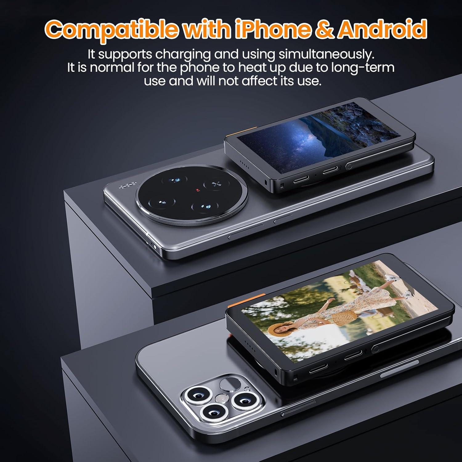 Monitor Selfie KZO X40F Inalámbrico 10.7x6.7cm HD para Vlog