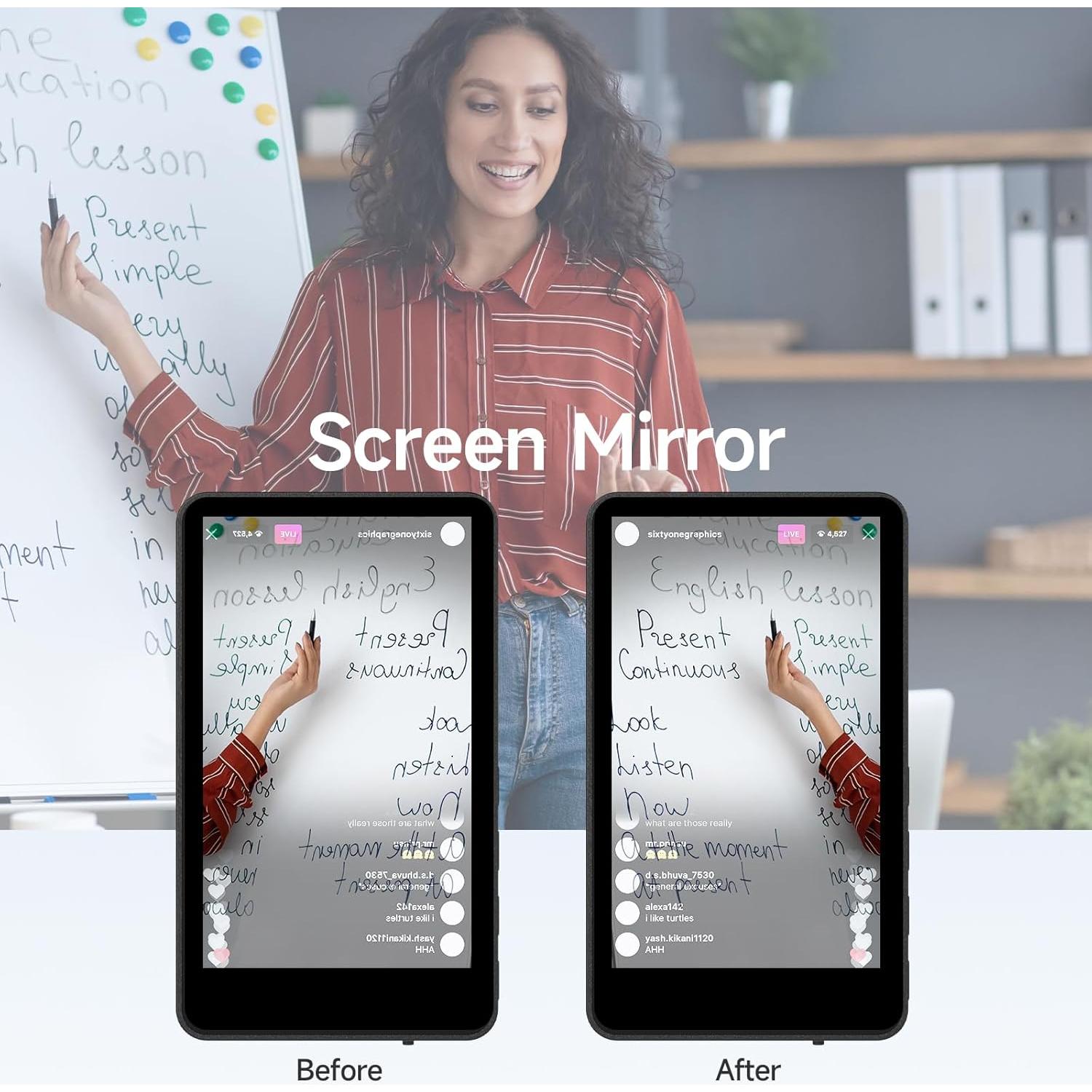 Monitor Selfie Inalámbrico SYNCO M4 4K HD 15.24m para iPhone/Android