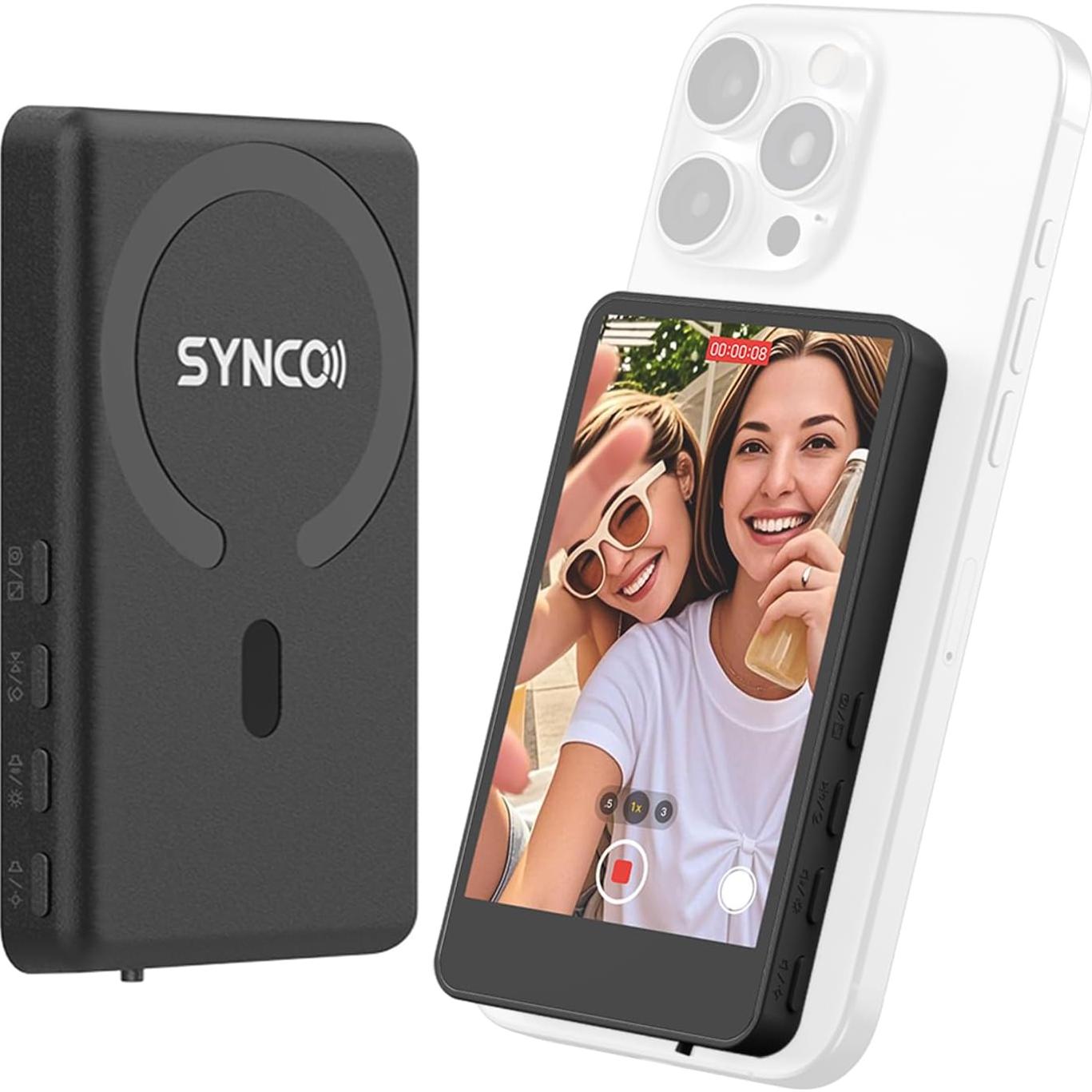 Monitor Selfie Inalámbrico SYNCO M4 4K HD 15.24m para iPhone/Android