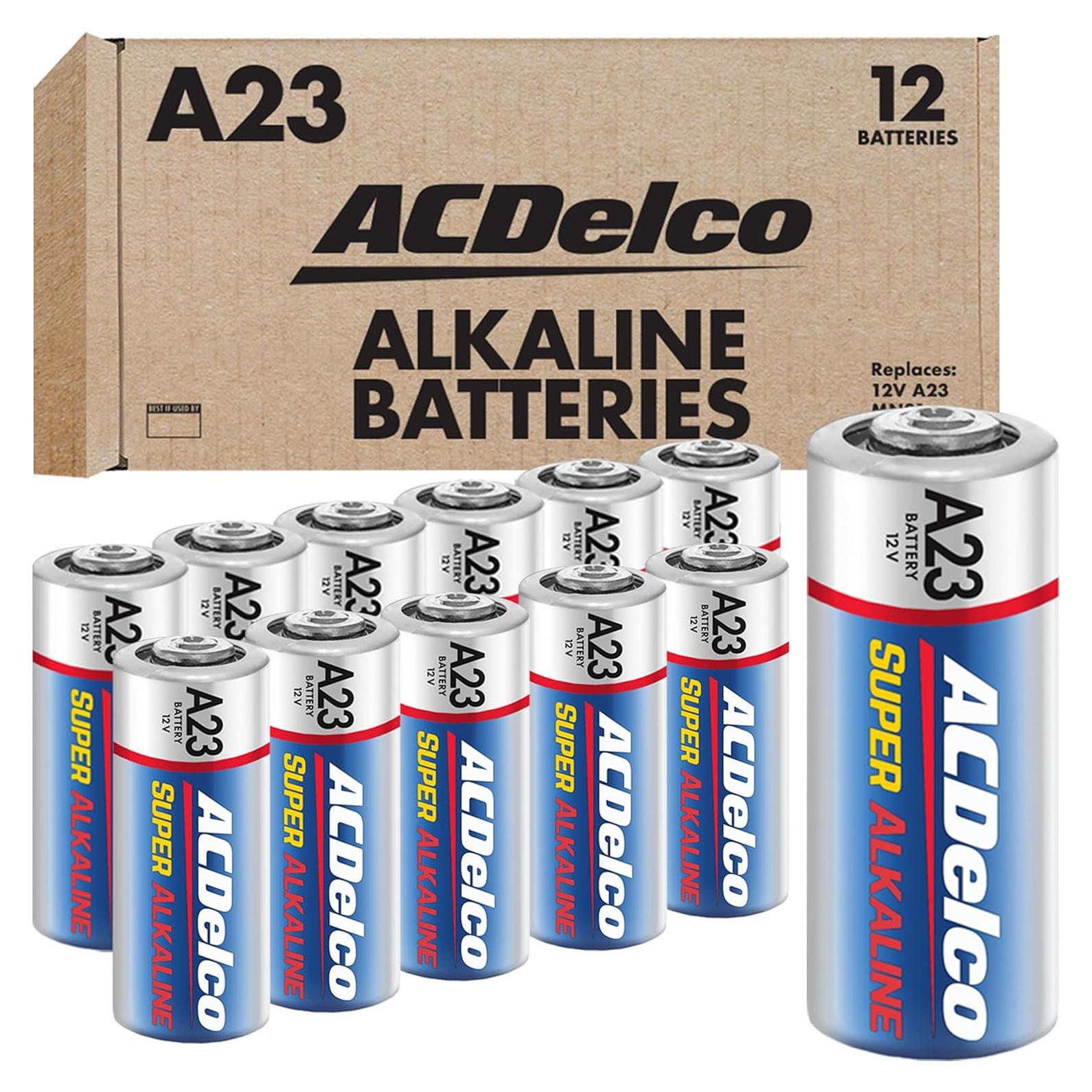 Baterías Alcalinas A23 ACDelco 12V Paquete de 12 Unidades
