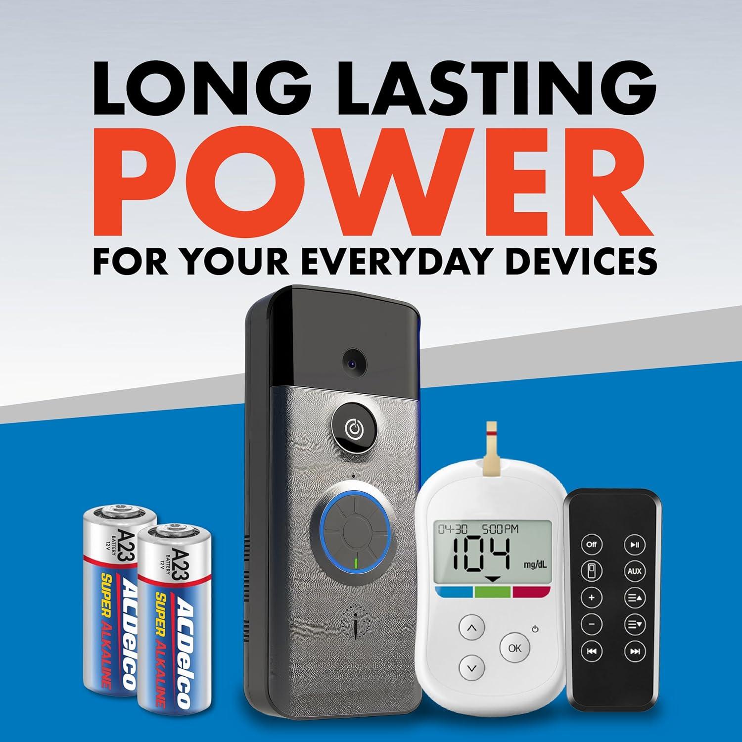 Baterías Alcalinas A23 ACDelco 12V Paquete de 12 Unidades