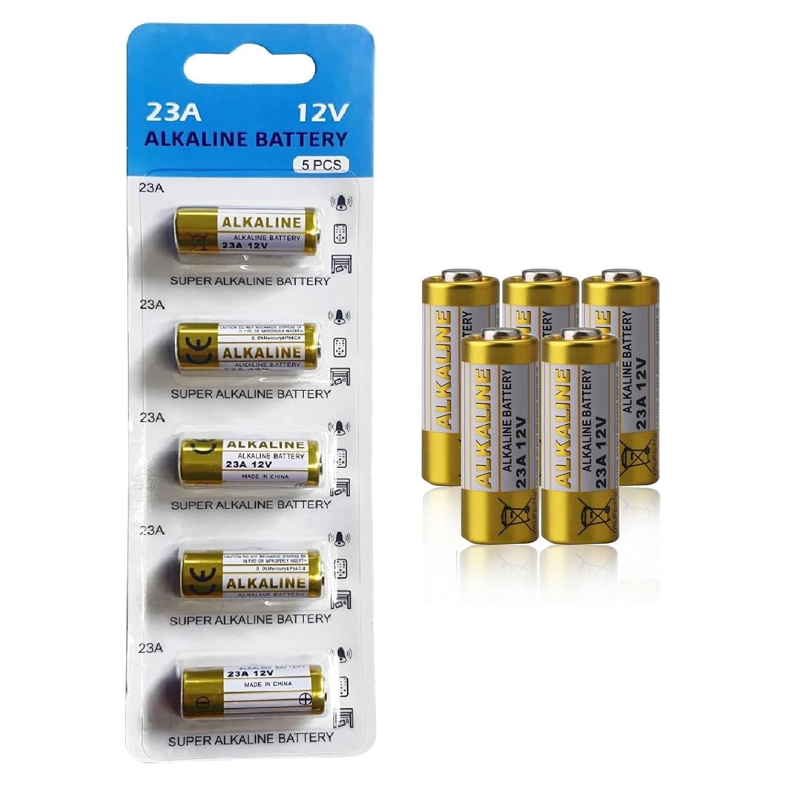 Baterías Alcalinas 23A 12V Yixun - Paquete de 5 Unidades