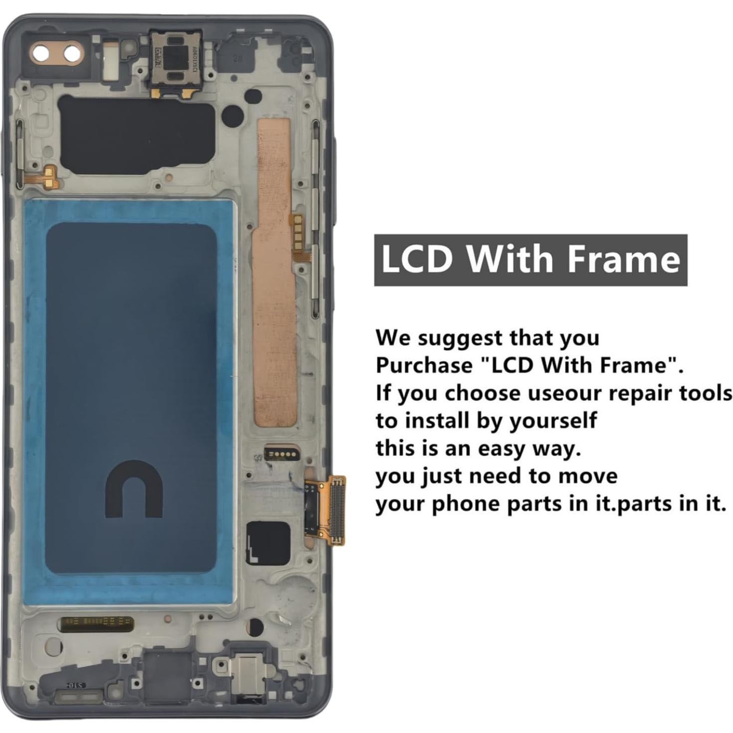 Reemplazo Pantalla LCD Samsung Galaxy S10+ Plus Negro 6.4"