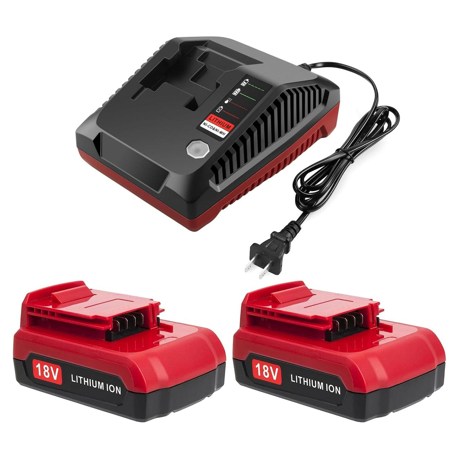 Kit 2 Baterías Litio 18V y Cargador ADVTRONICS PC18BLX