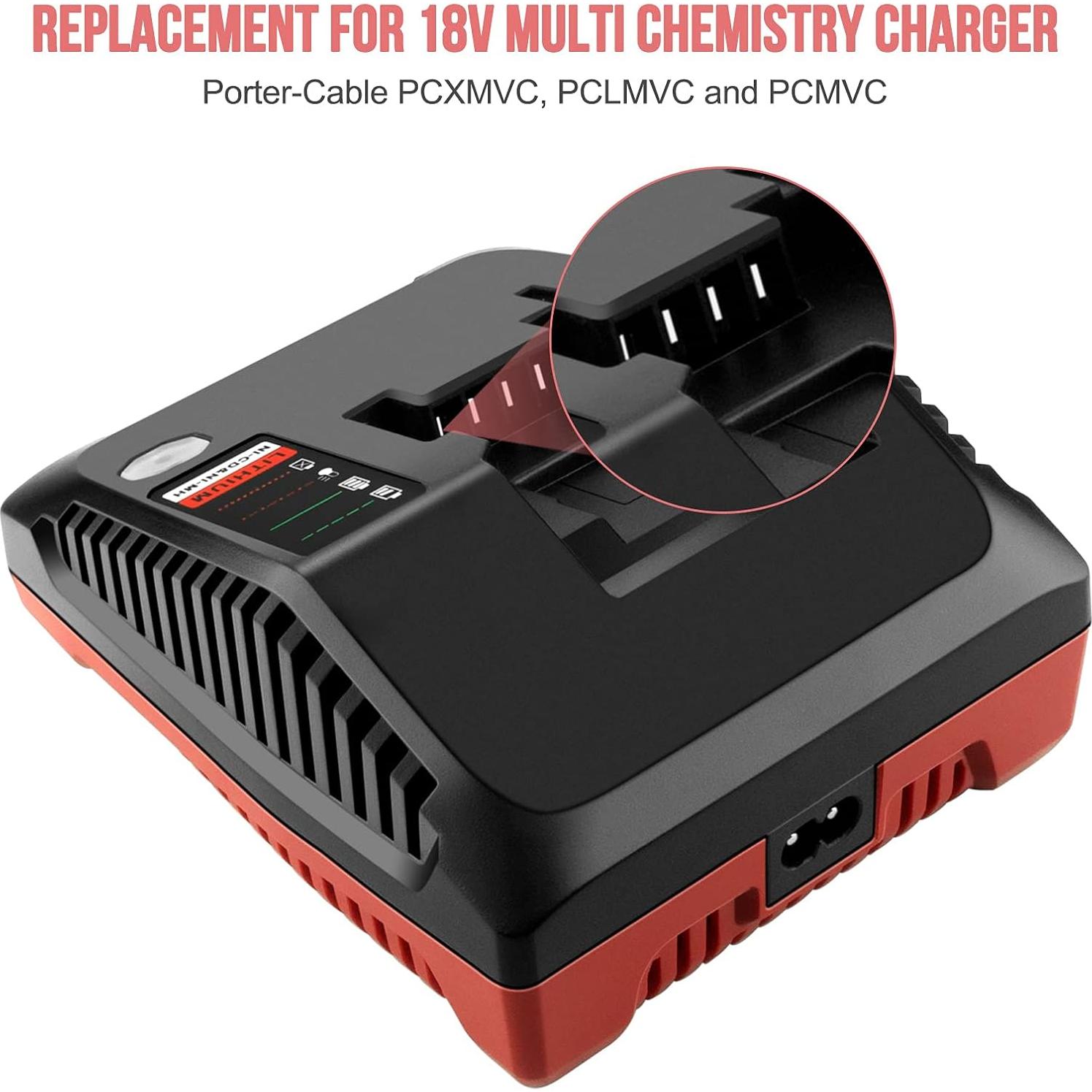 Kit 2 Baterías Litio 18V y Cargador ADVTRONICS PC18BLX