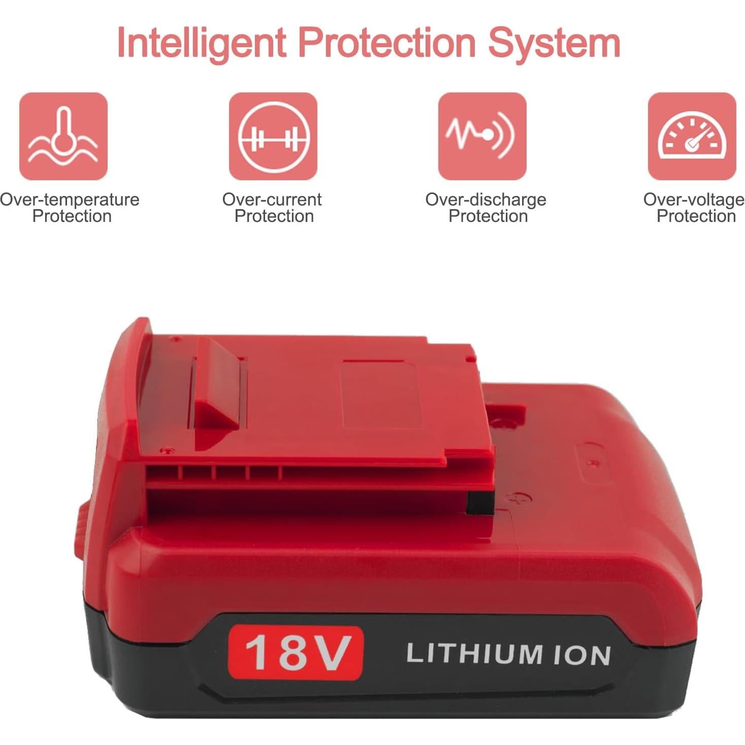 Kit 2 Baterías Litio 18V y Cargador ADVTRONICS PC18BLX