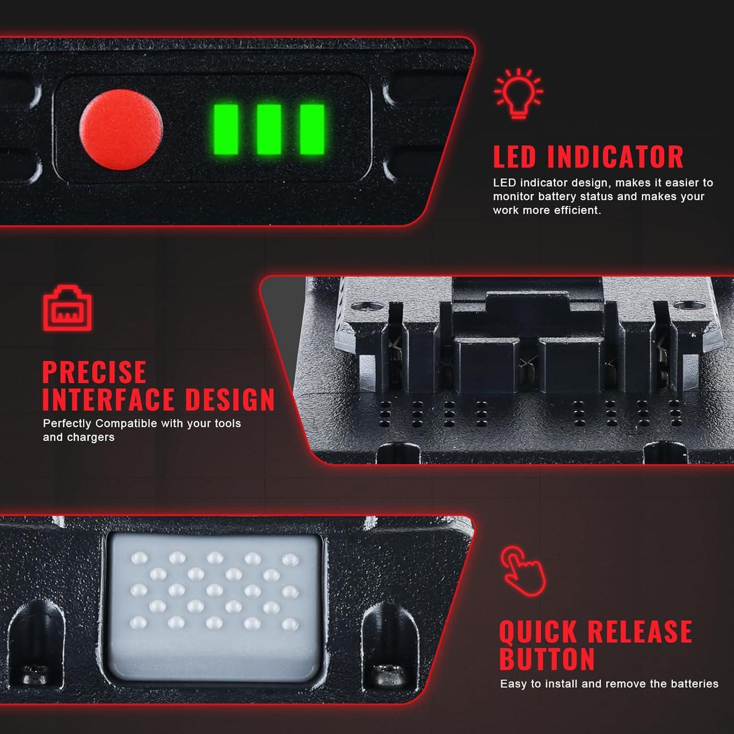 2 Baterías de Litio 7.0Ah 18V Bosch BAT609 BAT618 DASNITE