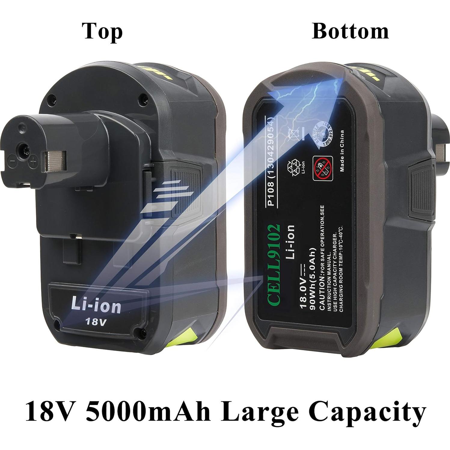 Combo Batería 18V 5.0Ah y Cargador P118B Ryobi Cell9102