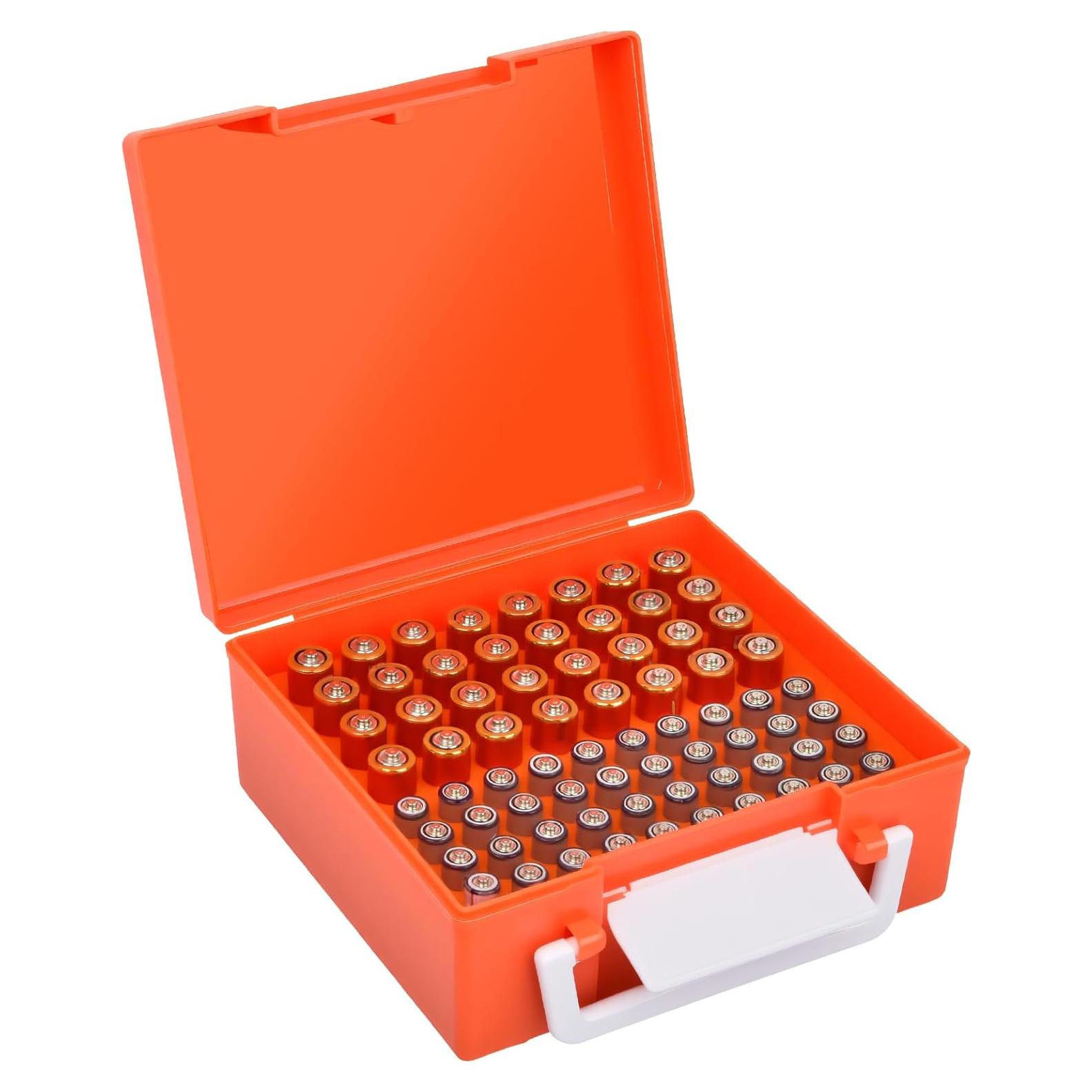 Organizador de Baterías FULLCASE para 72 AA AAA - Naranja