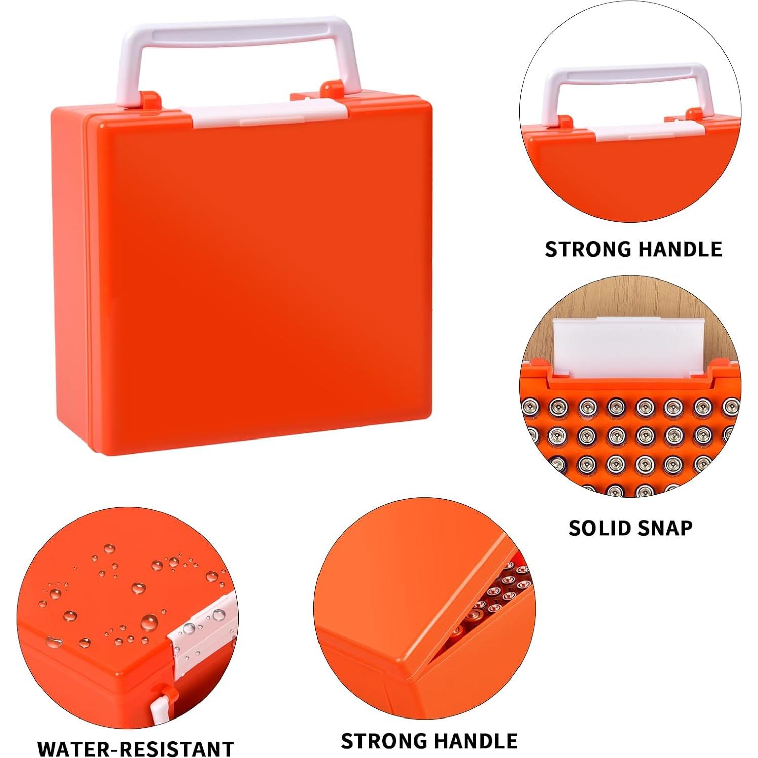 Organizador de Baterías FULLCASE para 72 AA AAA - Naranja