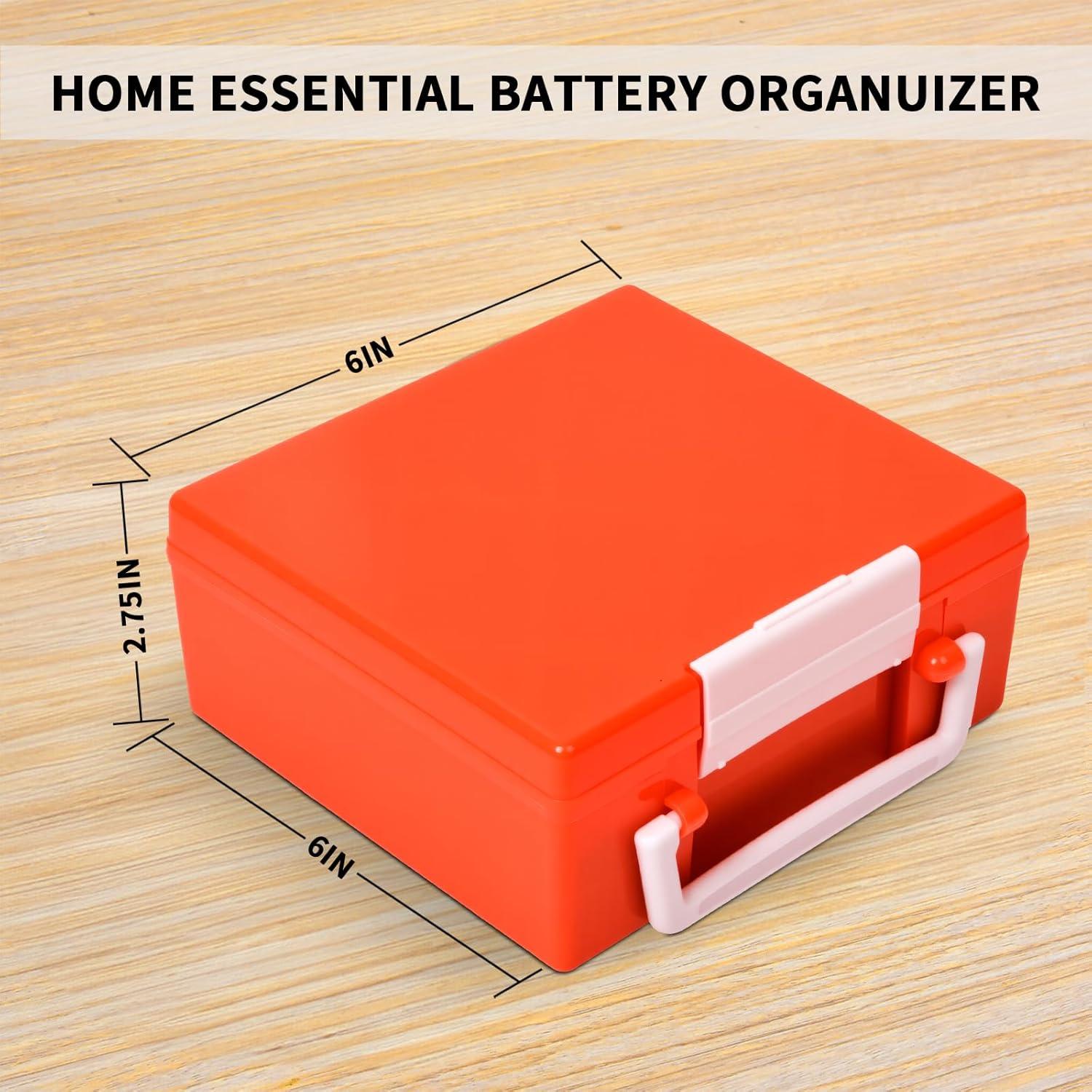 Organizador de Baterías FULLCASE para 72 AA AAA - Naranja