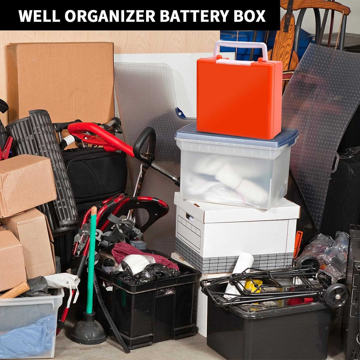 Organizador de Baterías FULLCASE para 72 AA AAA - Naranja