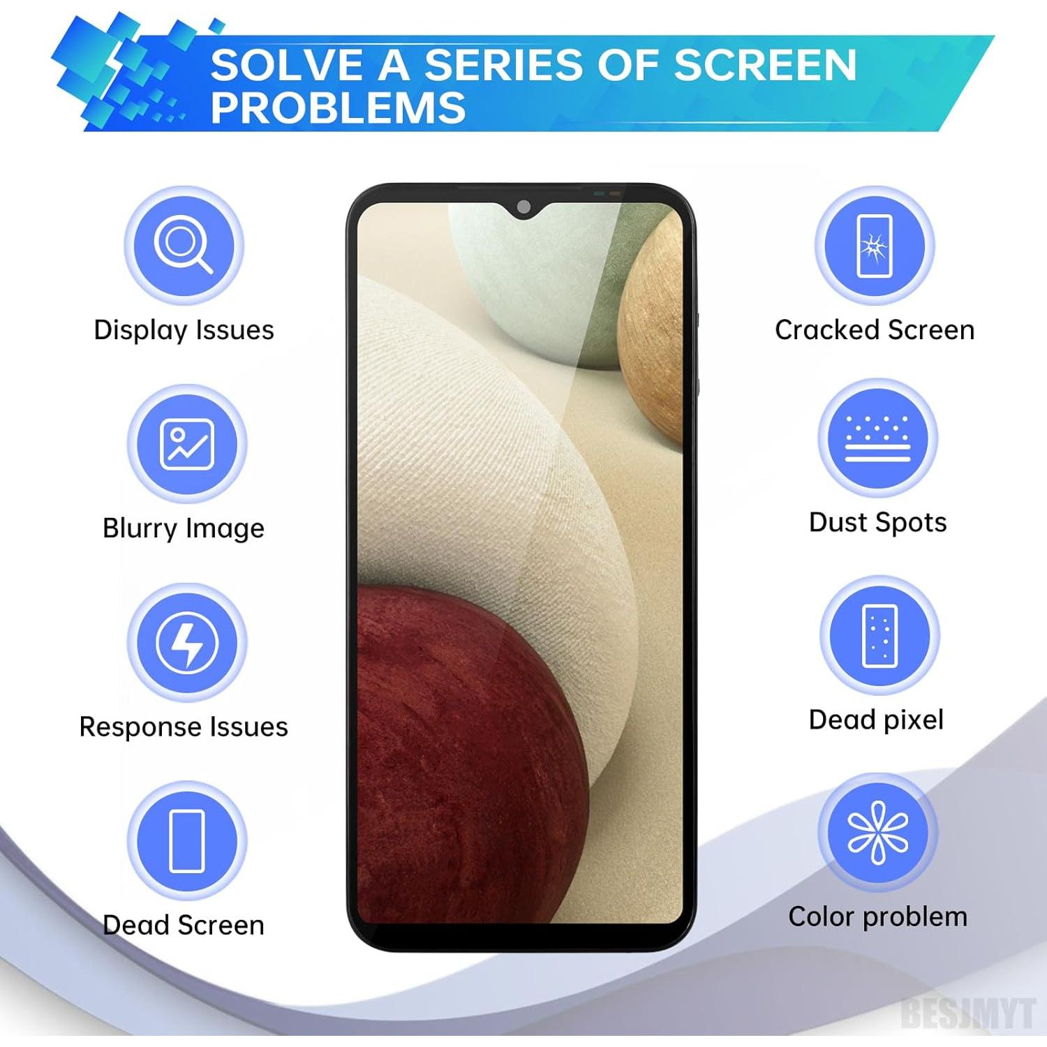 Pantalla LCD Samsung Galaxy A12 con Marco y Kit de Herramientas