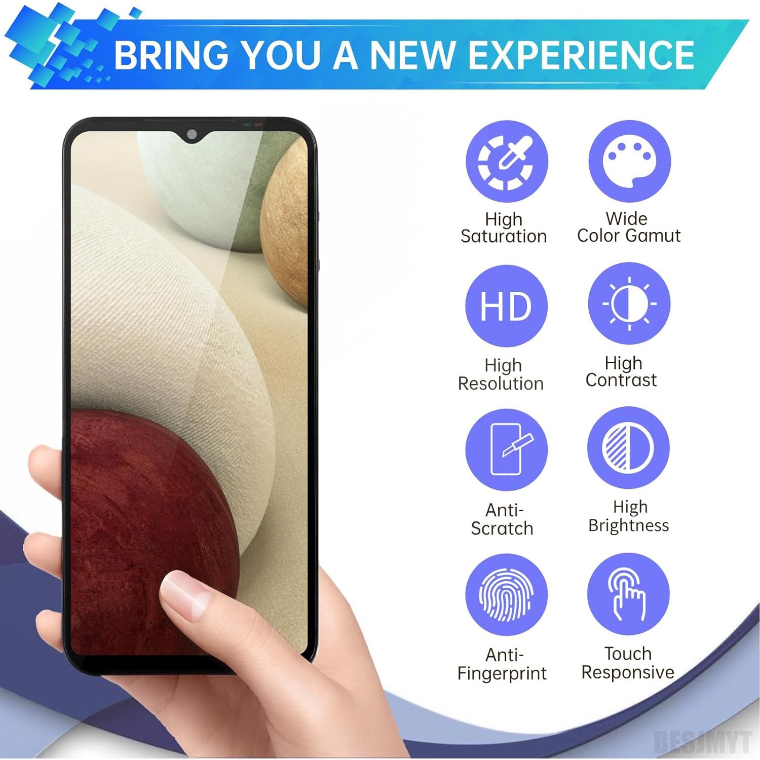 Pantalla LCD Samsung Galaxy A12 con Marco y Kit de Herramientas