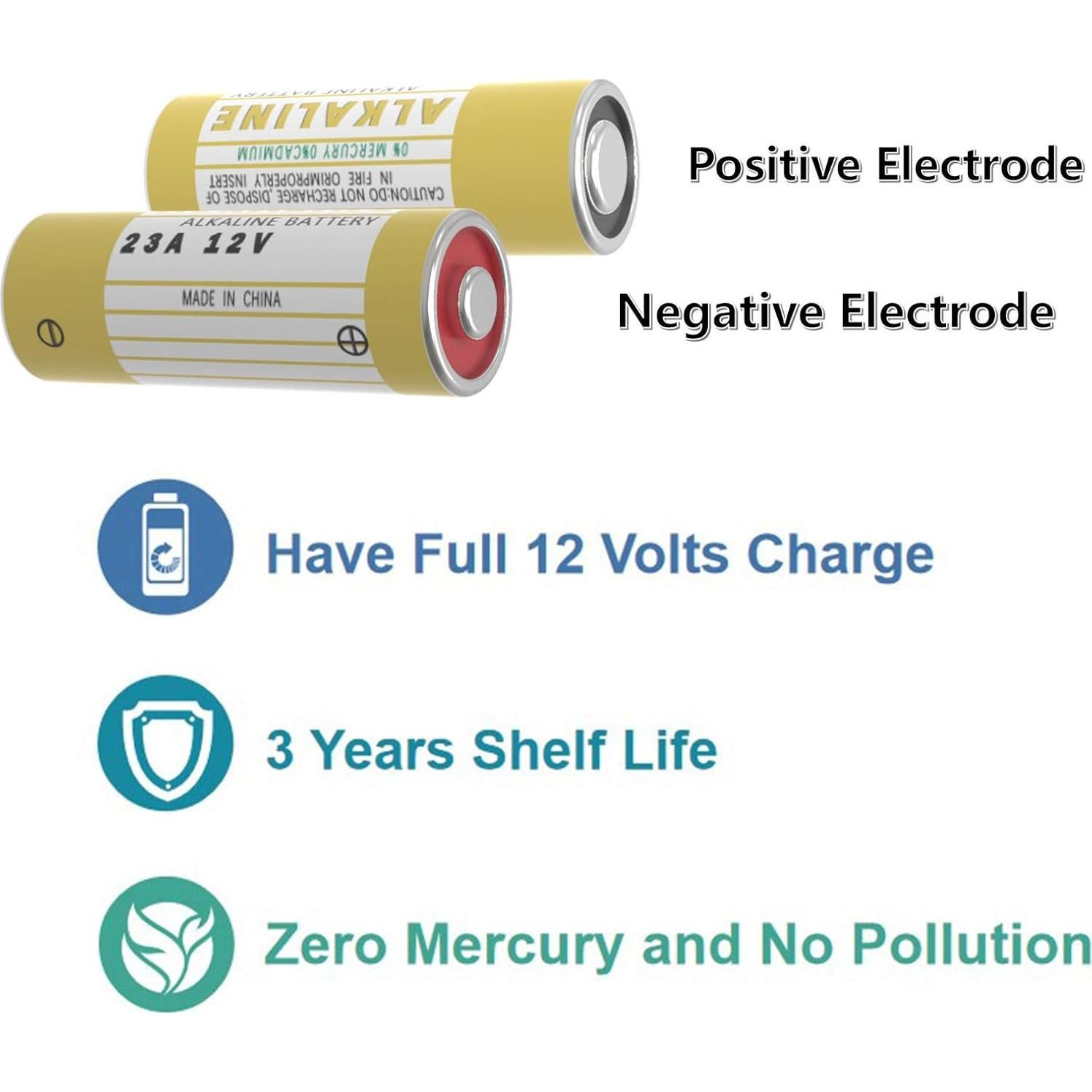 Paquete de 5 Baterías Alcalinas 23A 12V KaPonsec