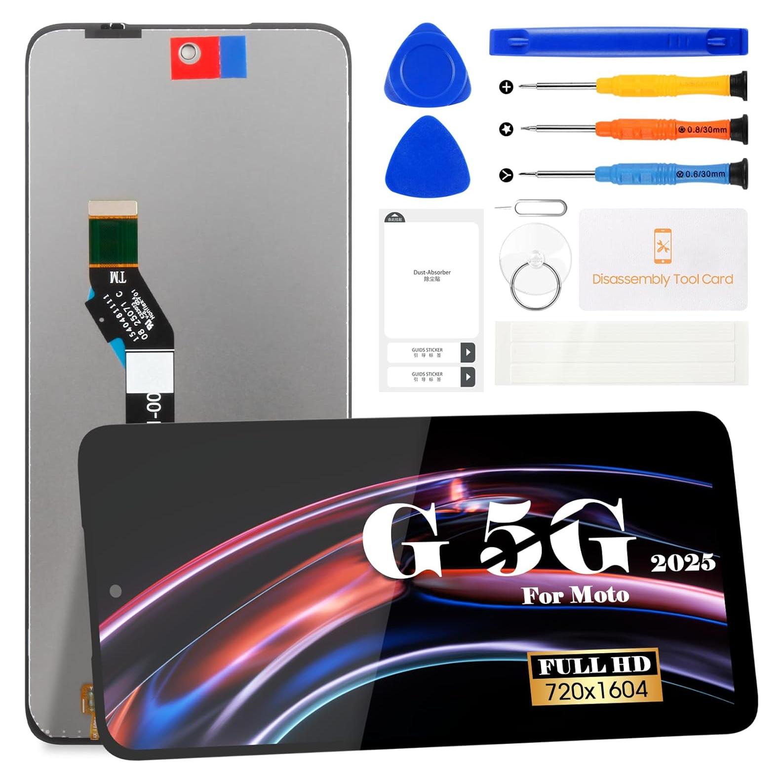 Reemplazo Pantalla LCD Táctil Motorola Moto G 5G 2025 Negro