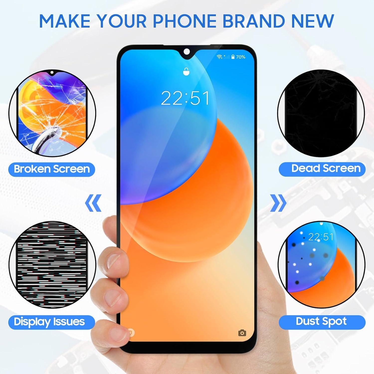 Pantalla LCD Reemplazo para Motorola Moto G Play 2024 Negro