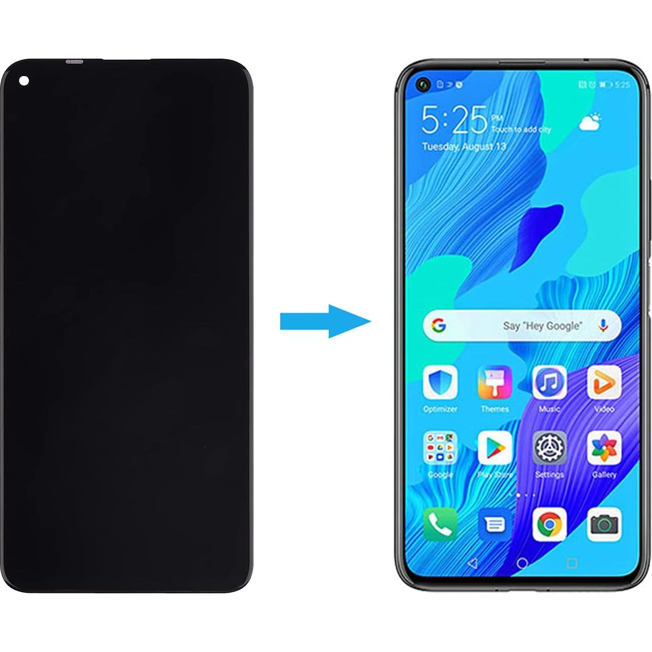 Pantalla LCD Reemplazo para Huawei Nova 5T - 6.26" Negro