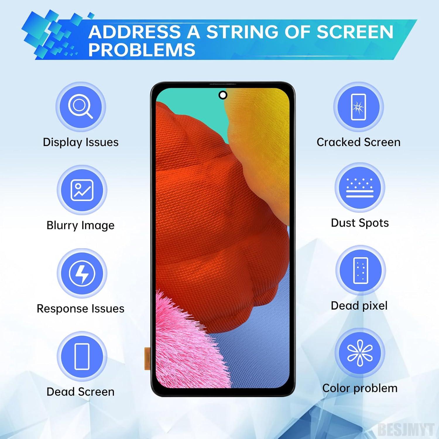 Reemplazo Pantalla Samsung Galaxy A51 LCD Touch con Marco