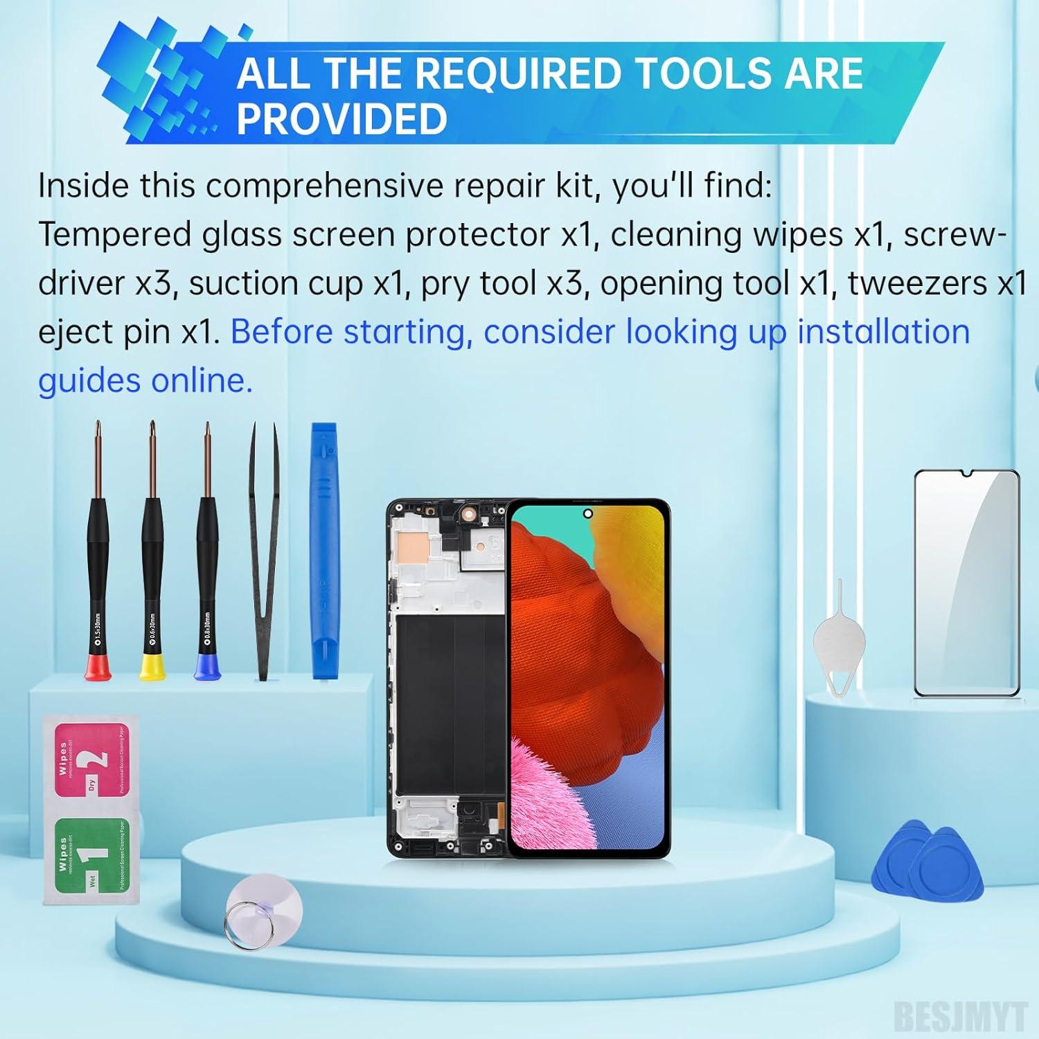 Reemplazo Pantalla Samsung Galaxy A51 LCD Touch con Marco