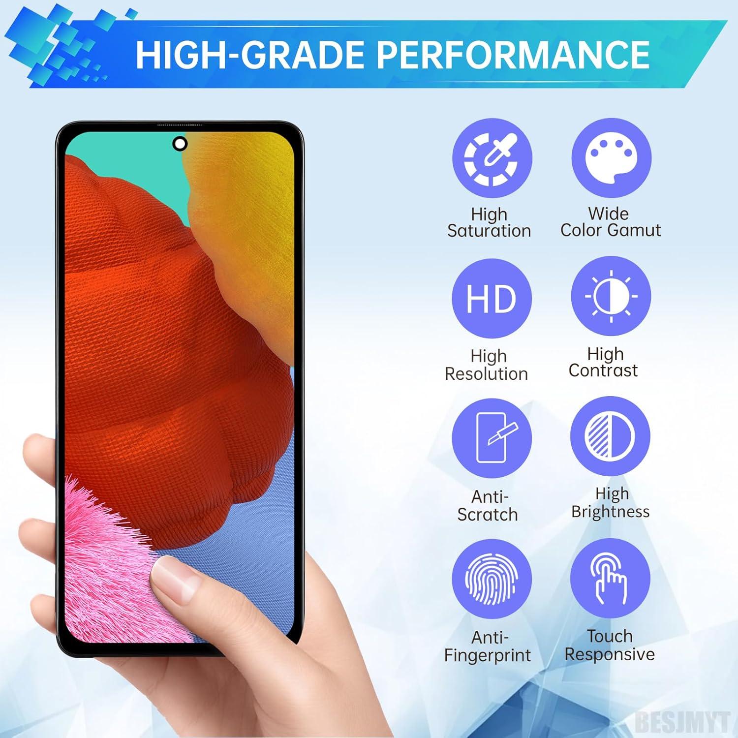 Reemplazo Pantalla Samsung Galaxy A51 LCD Touch con Marco