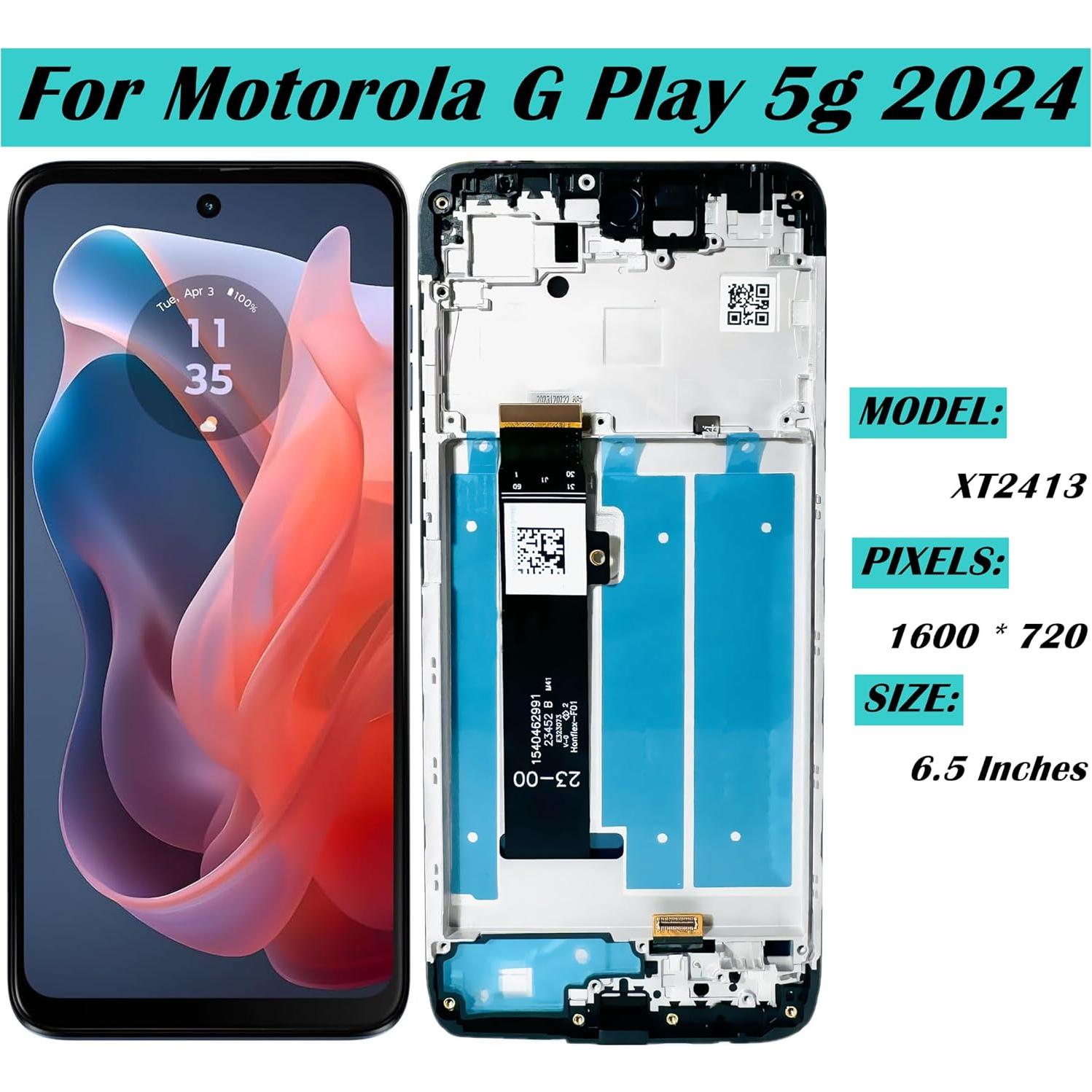 Reemplazo de Pantalla LCD para Motorola G Play 5G 2024
