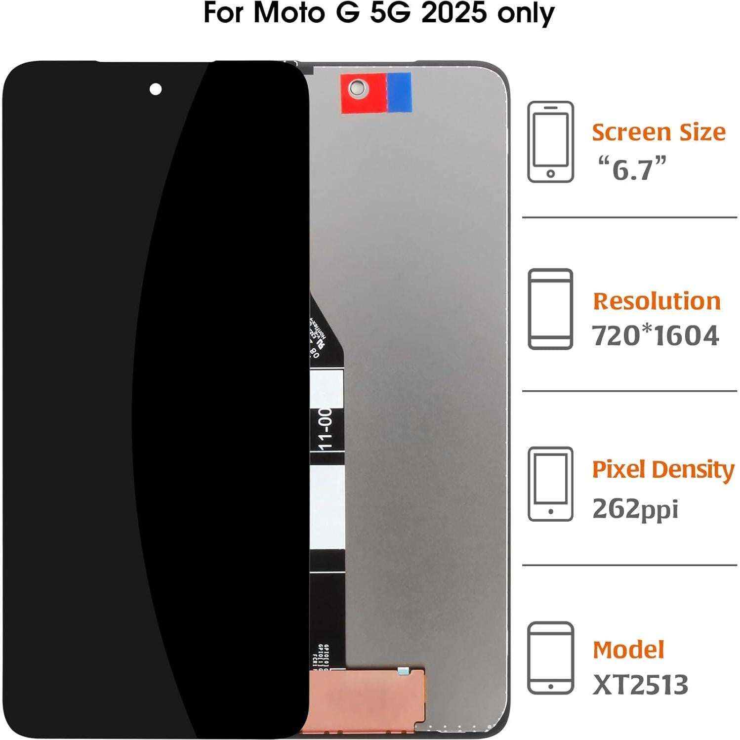 Reemplazo Pantalla LCD Original Motorola Moto G 5G 2025 6.7"