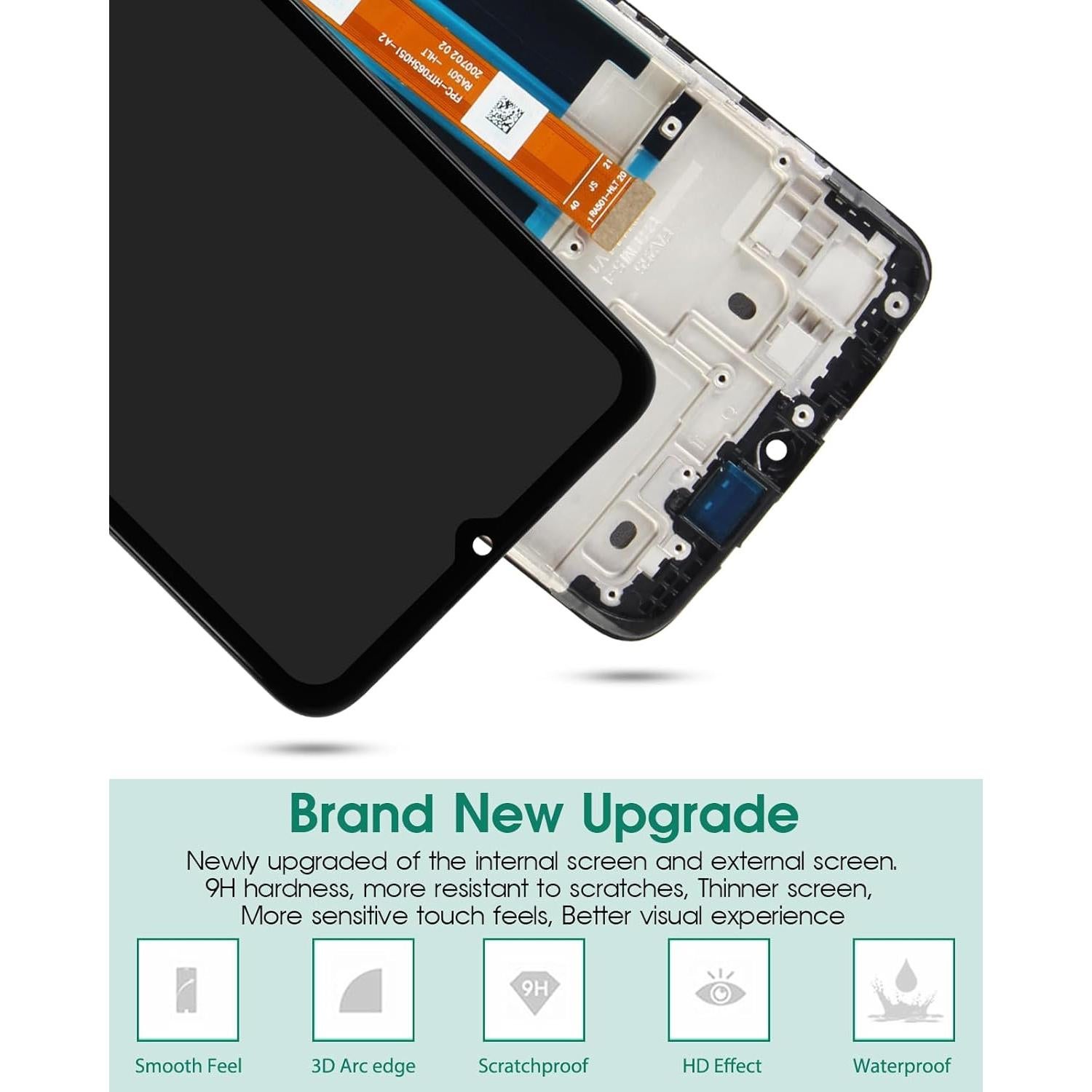 Pantalla LCD Reemplazo para Oppo A15/A15S/A16K con Marco Negro